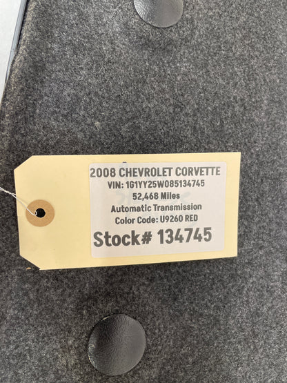 2008 Chevy C6 Corvette RH & LH Trunk Cargo Storage Cover Lid Door Cover Panel OEM