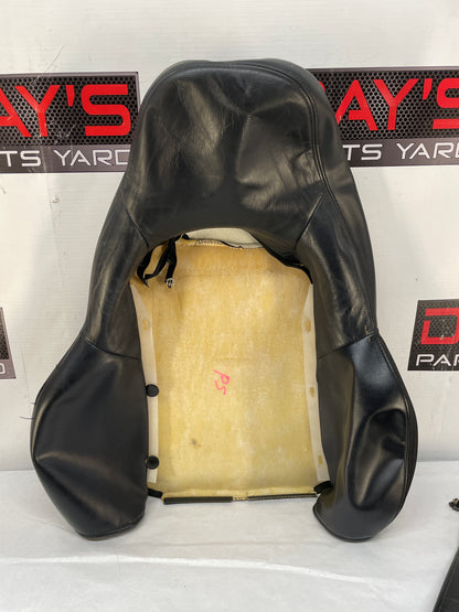 2008 Chevy C6 Corvette RH Passenger Front Seat Top Upper Black Leather Cover OEM