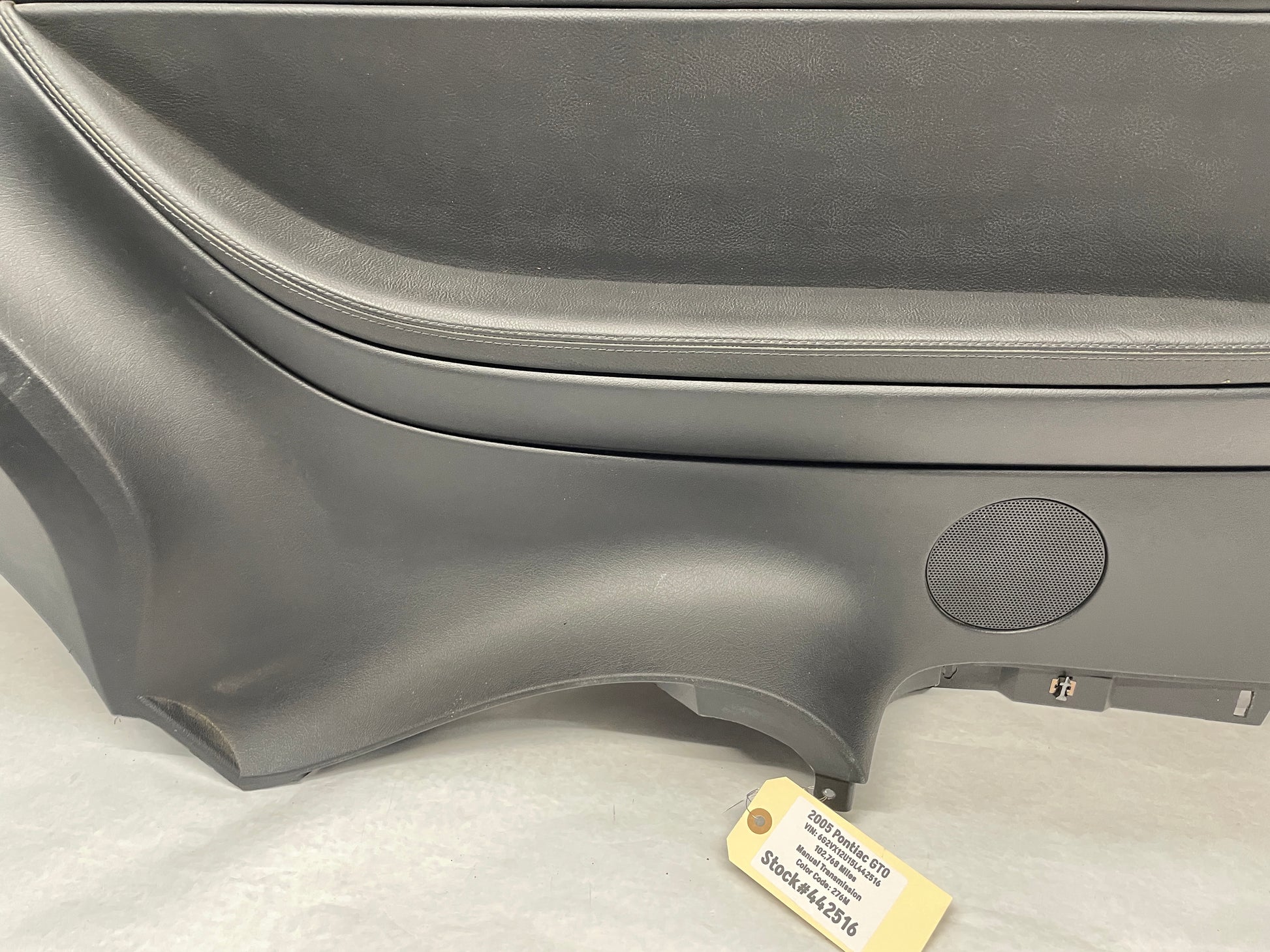 2005 Pontiac GTO LH Driver Rear Interior Quarter Door Panel Trim Black OEM - Day's Parts Yard