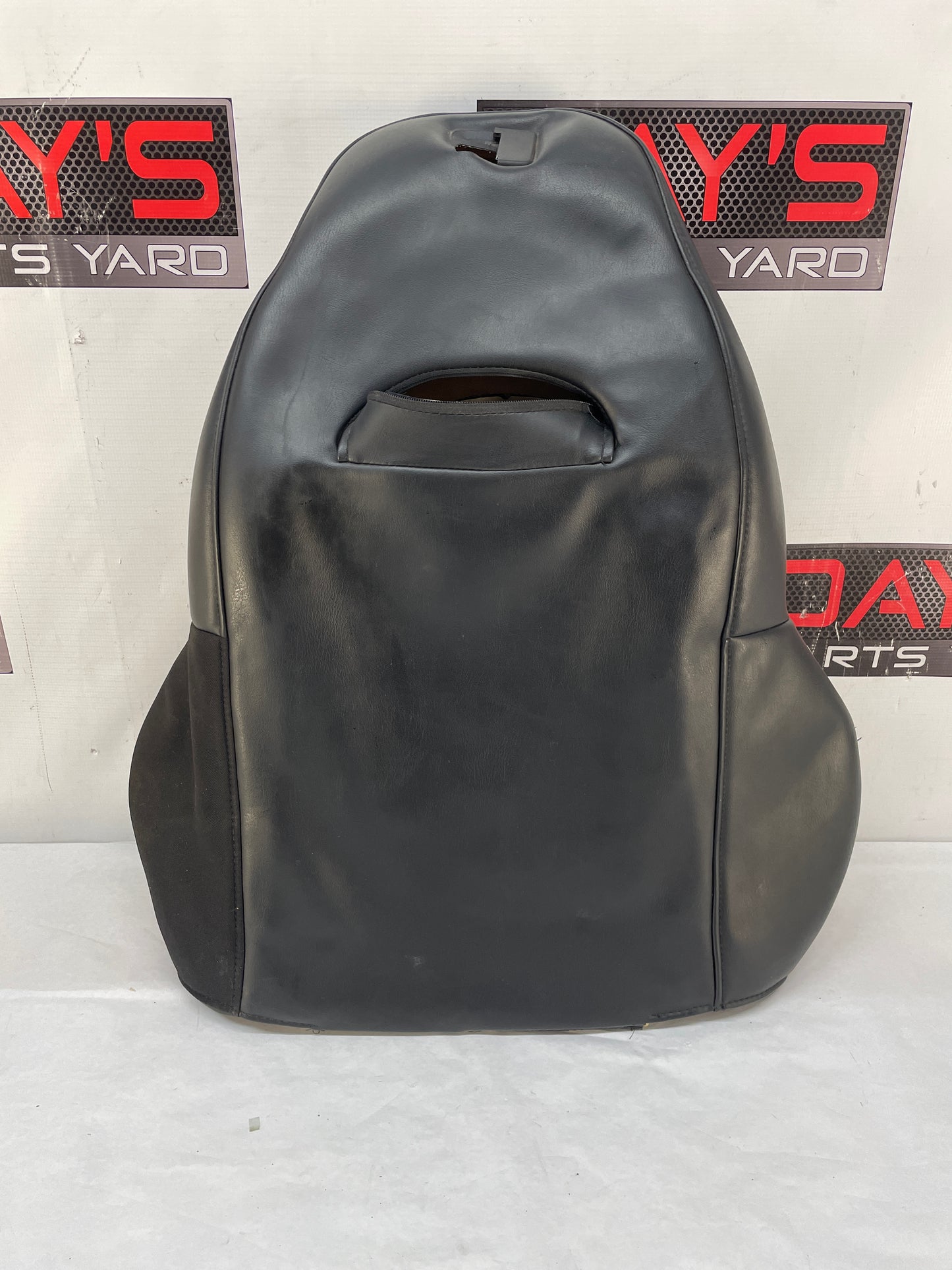 2008 Chevy C6 Corvette RH Passenger Front Seat Top Upper Black Leather Cover OEM