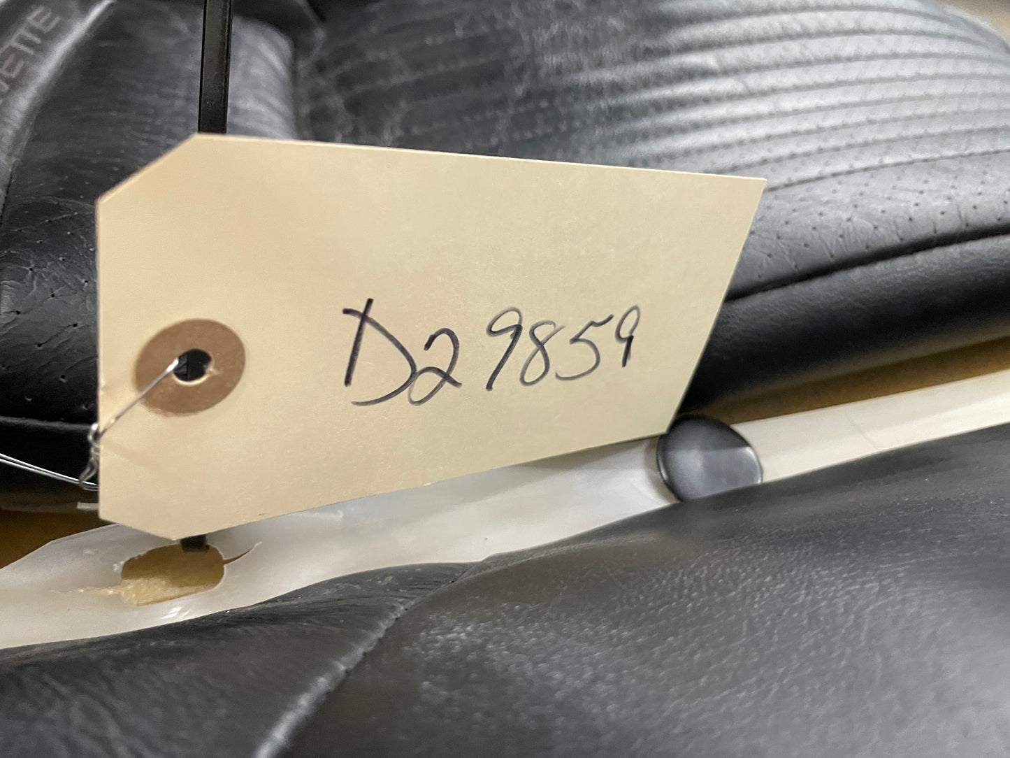 2008 Chevy C6 Corvette RH Passenger Front Seat Top Upper Black Leather Cover OEM