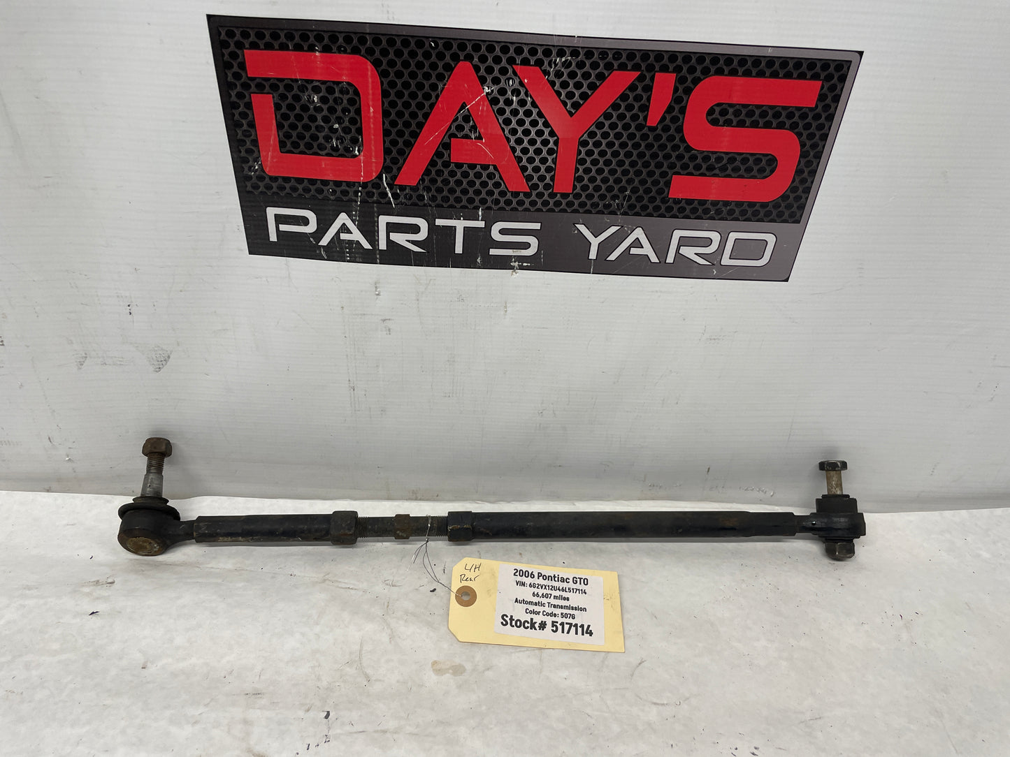 2006 Pontiac GTO LH Driver Rear Suspension Adjustment Tie Rod Assembly OEM