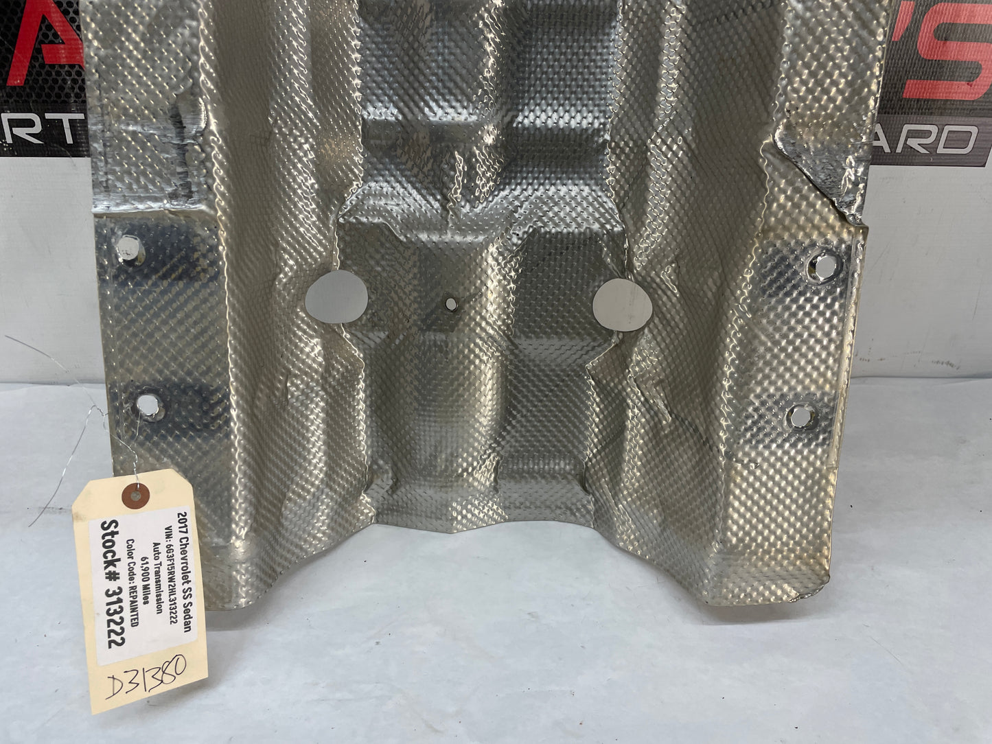 2017 Chevy SS Sedan Transmission Tunnel Exhaust Heat Shield OEM - Day's Parts Yard