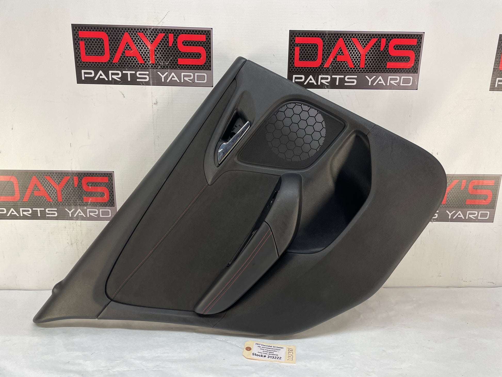 2017 Chevy SS Sedan Rear LH Driver Door Panel OEM - Day's Parts Yard