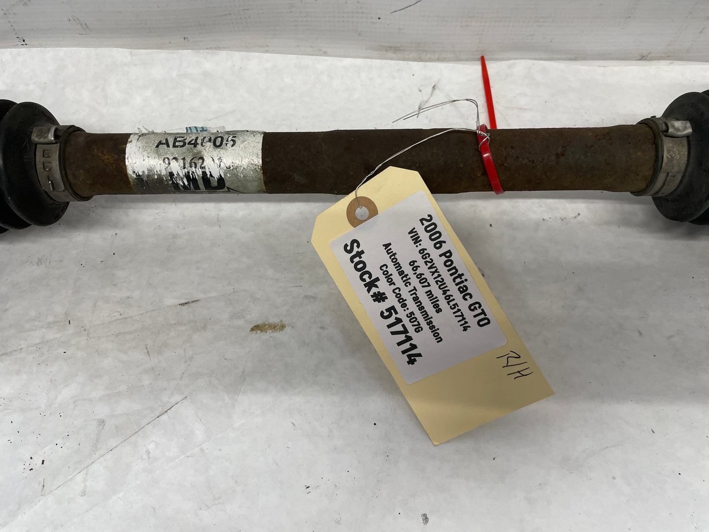 2006 Pontiac GTO RH Passenger Rear CV Axle Half Shaft OEM