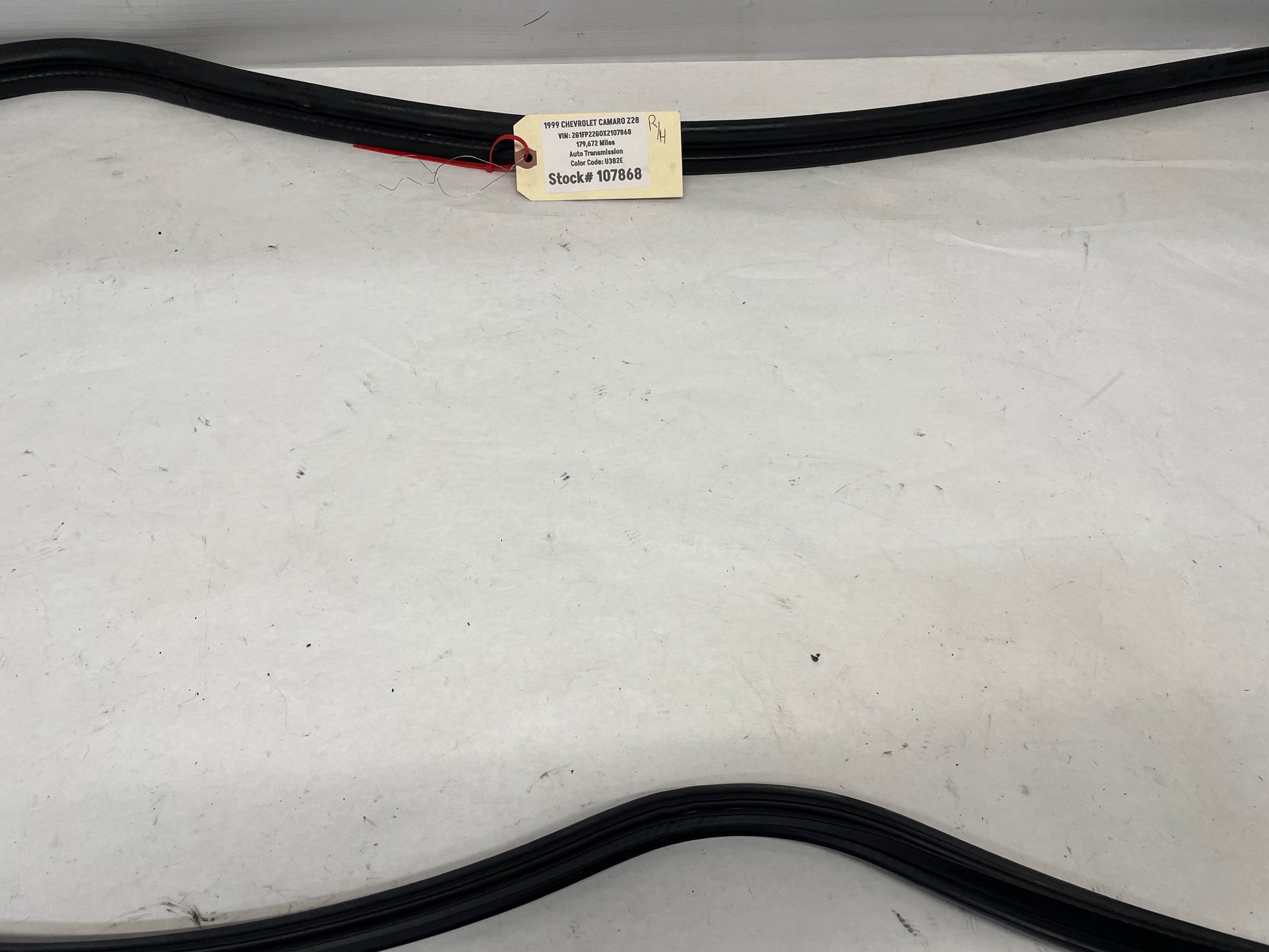 1999 Chevy Camaro Z28 RH Passenger Door T-Top Weather Strip Seal OEM - Day's Parts Yard