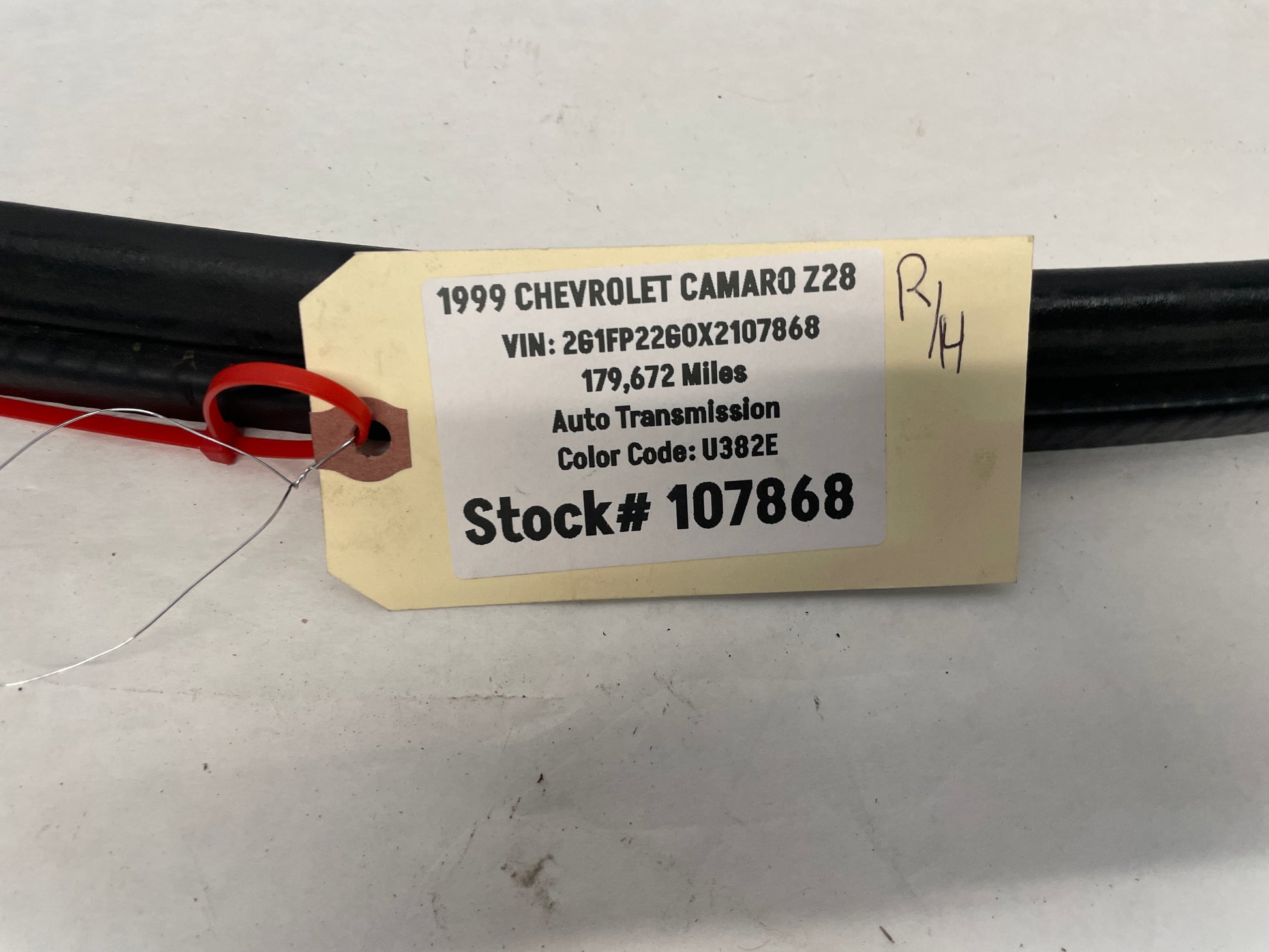 1999 Chevy Camaro Z28 RH Passenger Door T-Top Weather Strip Seal OEM - Day's Parts Yard