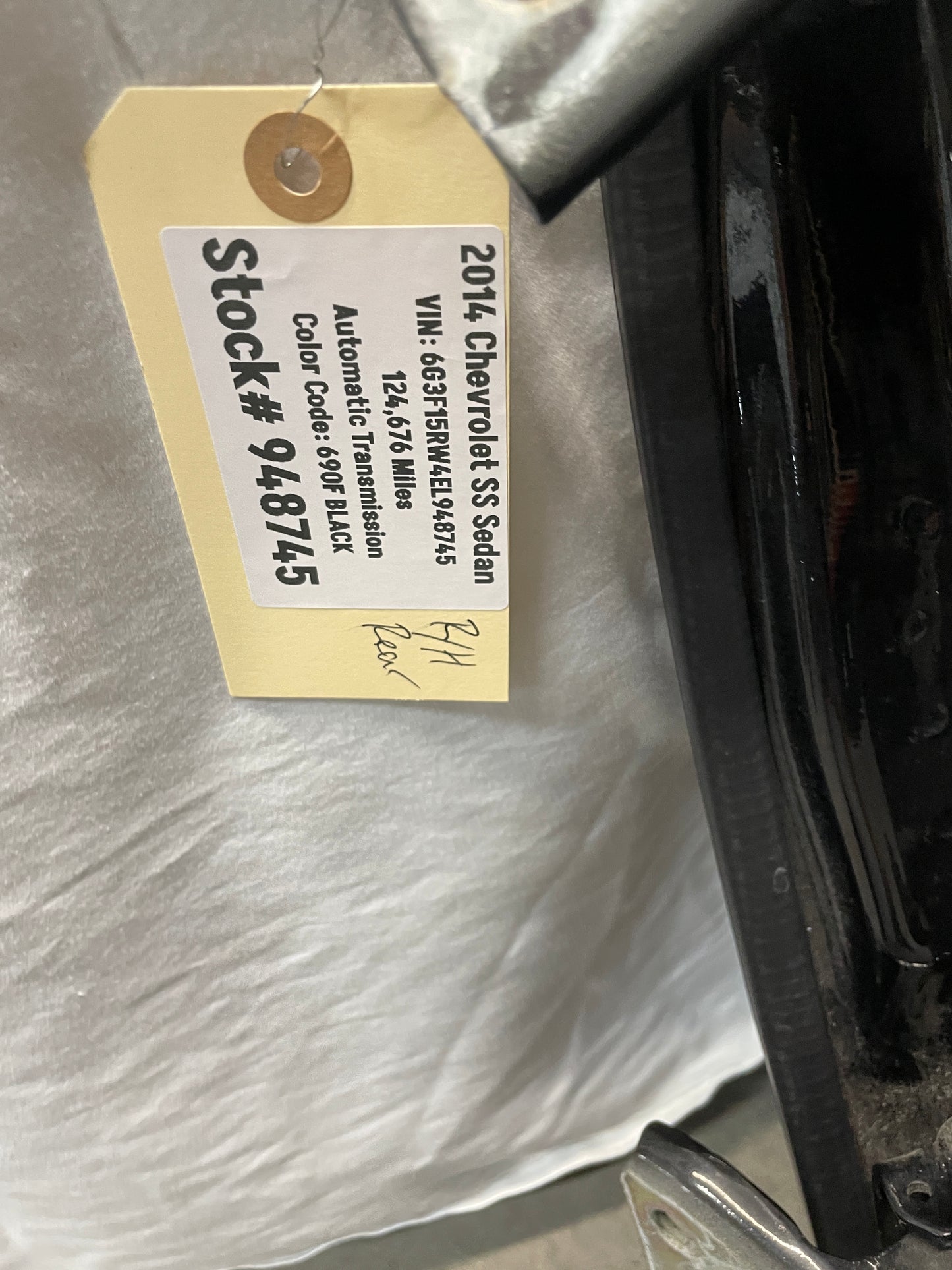 2014 Chevy SS Sedan RH Passenger Rear Exterior Door OEM