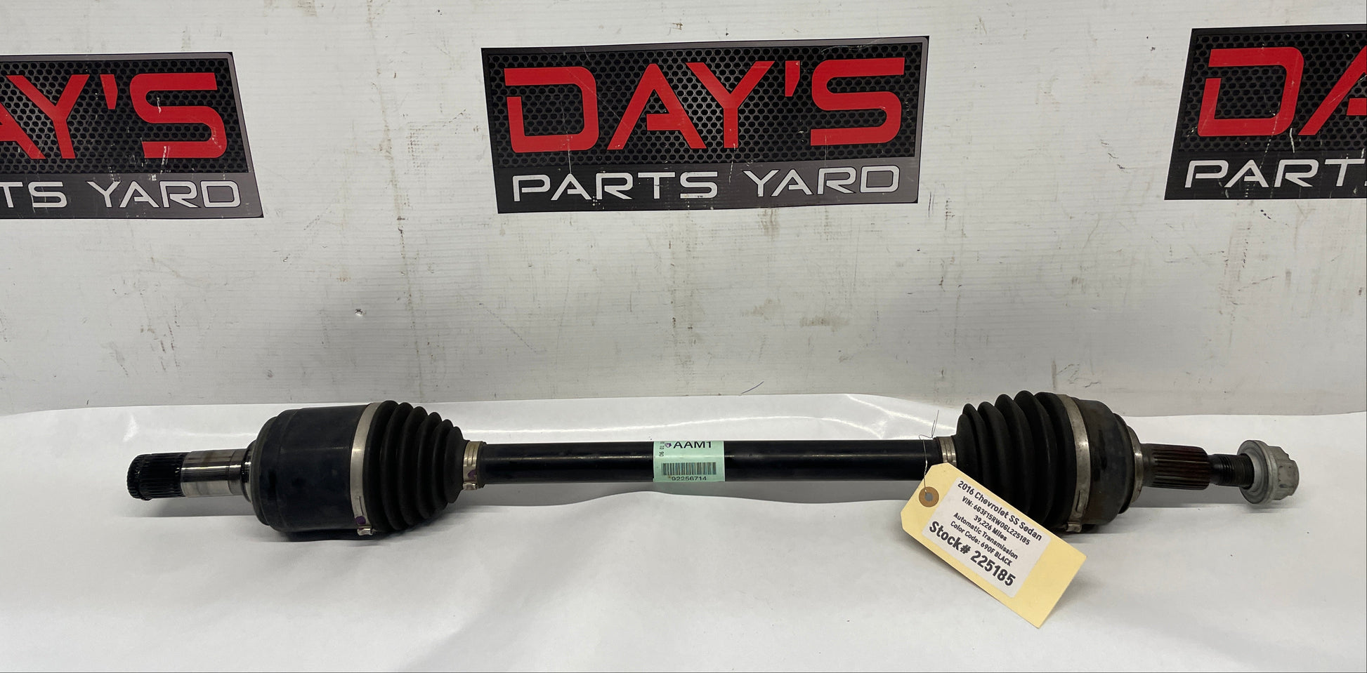 2016 Chevy SS Sedan LH Driver Rear CV Axle Half Shaft OEM - Day's Parts Yard