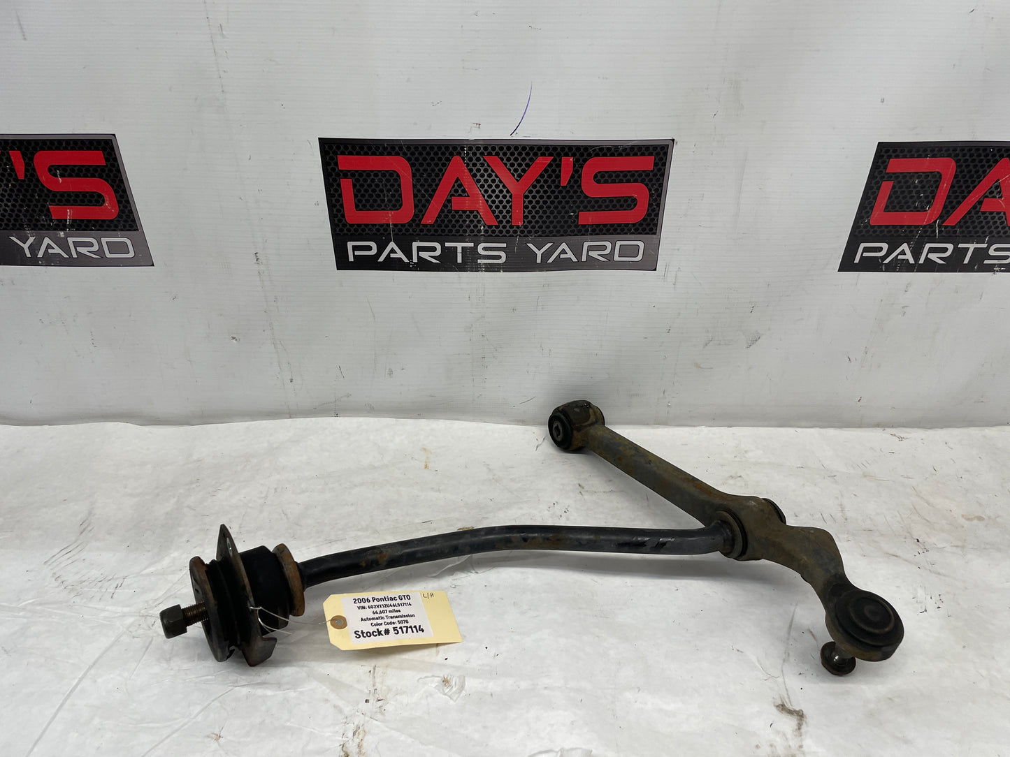 2006 Pontiac GTO LH Driver Front Suspension Lower Control Arm Radius Rod OEM
