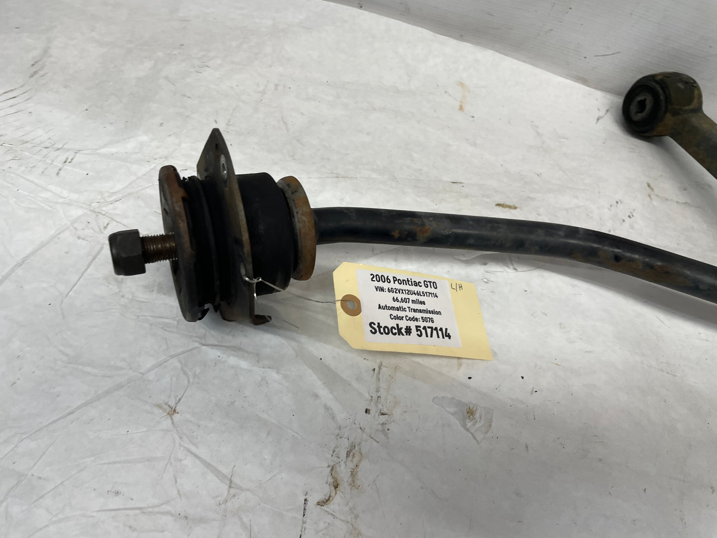 2006 Pontiac GTO LH Driver Front Suspension Lower Control Arm Radius Rod OEM