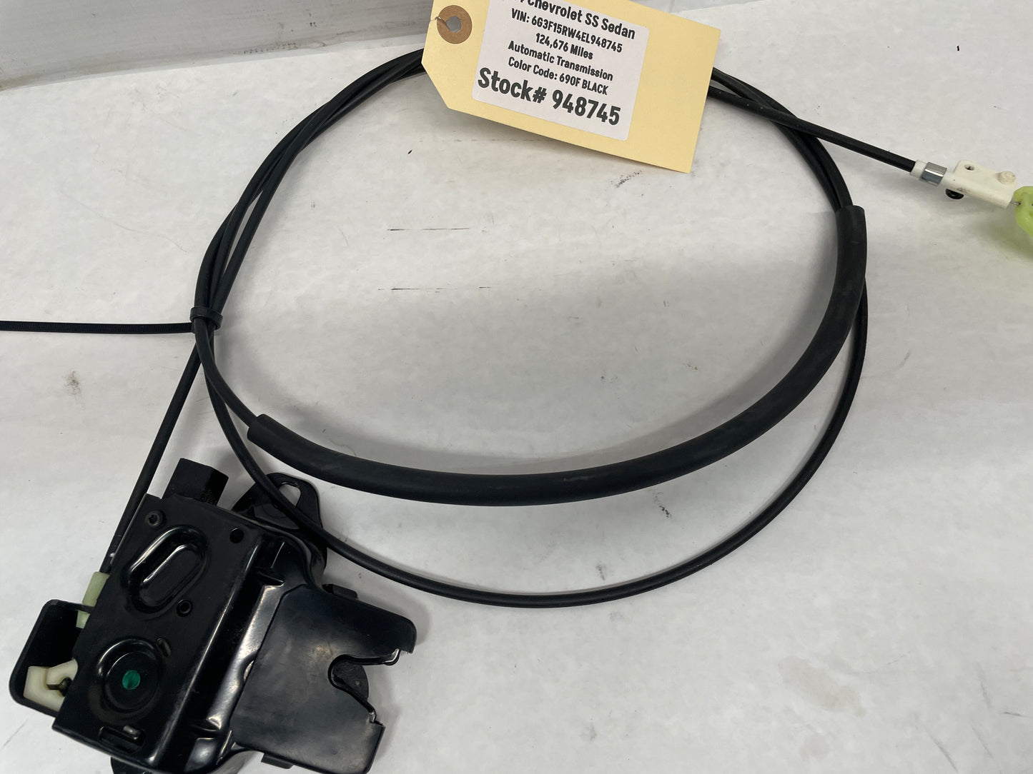 2014 Chevy SS Sedan Trunk Deck Lid Latch Actuator w/ Cable OEM