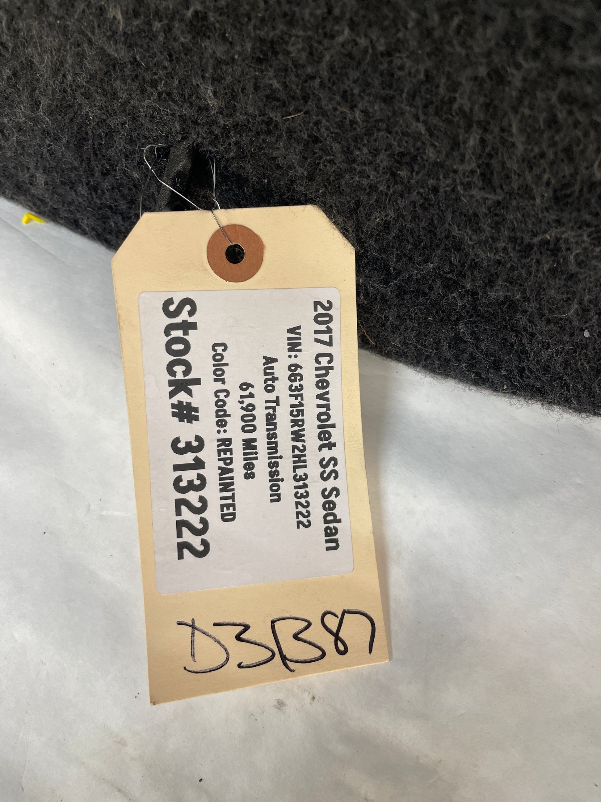 2017 Chevy SS Sedan Spare Tire Trunk Compartment Carpet Floor Panel Cover OEM - Day's Parts Yard