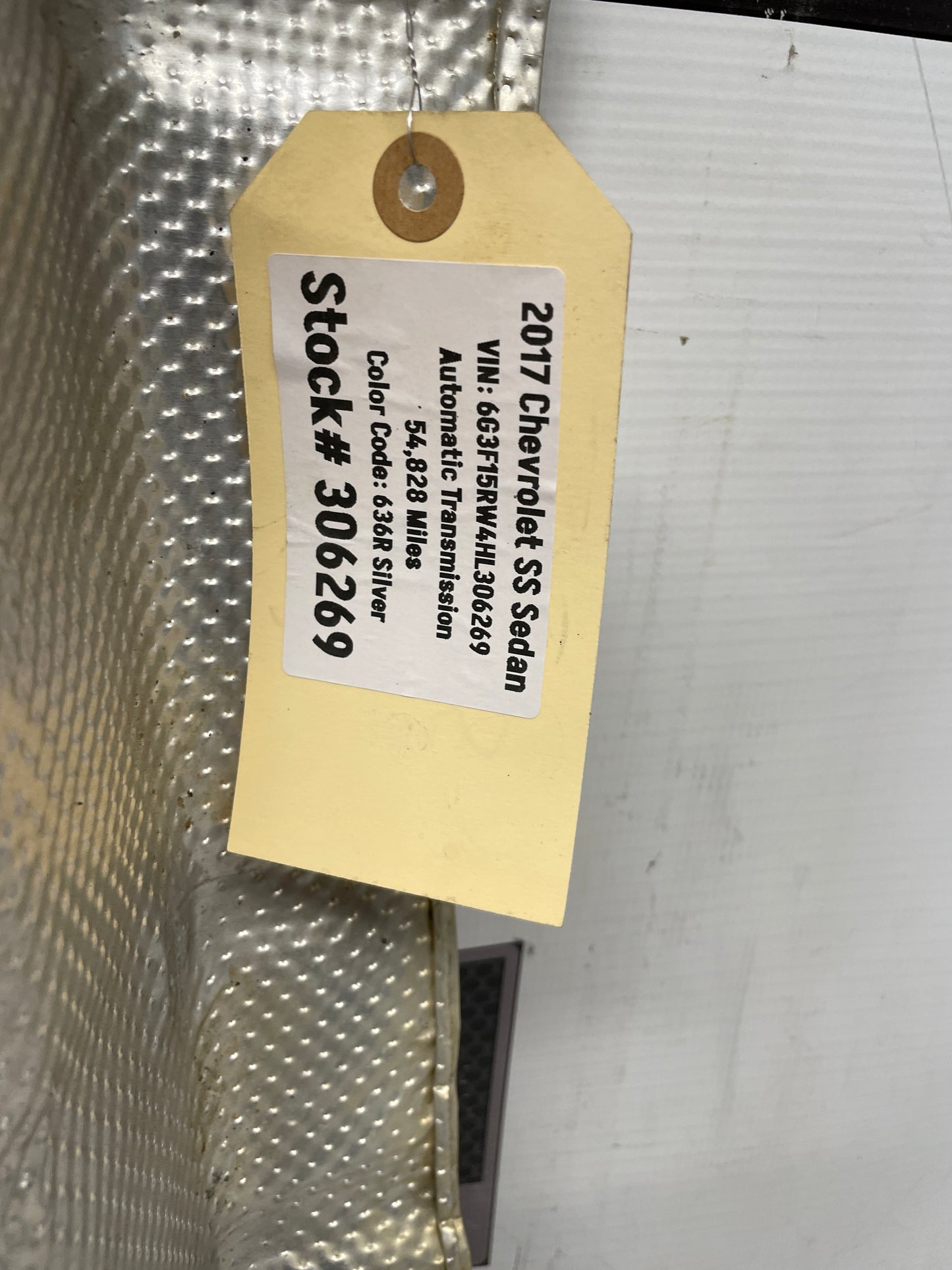 2017 Chevy SS Sedan Transmission Tunnel Exhaust Heat Shield OEM