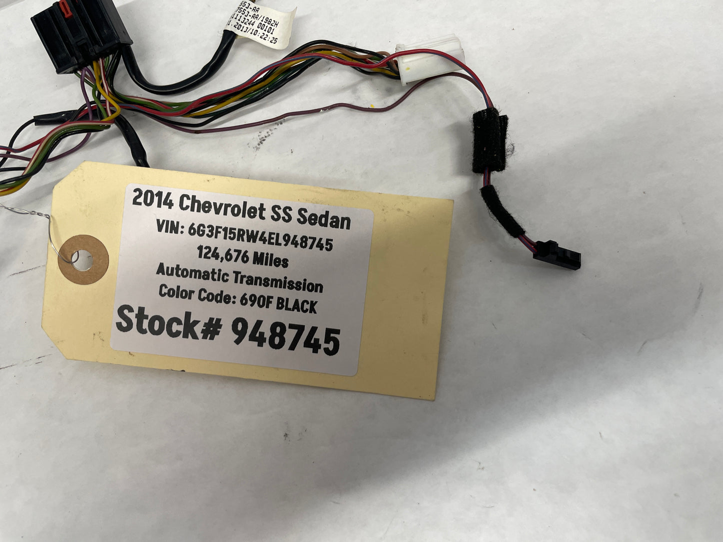 2014 Chevy SS Sedan Steering Wheel Wire Wiring Harness OEM