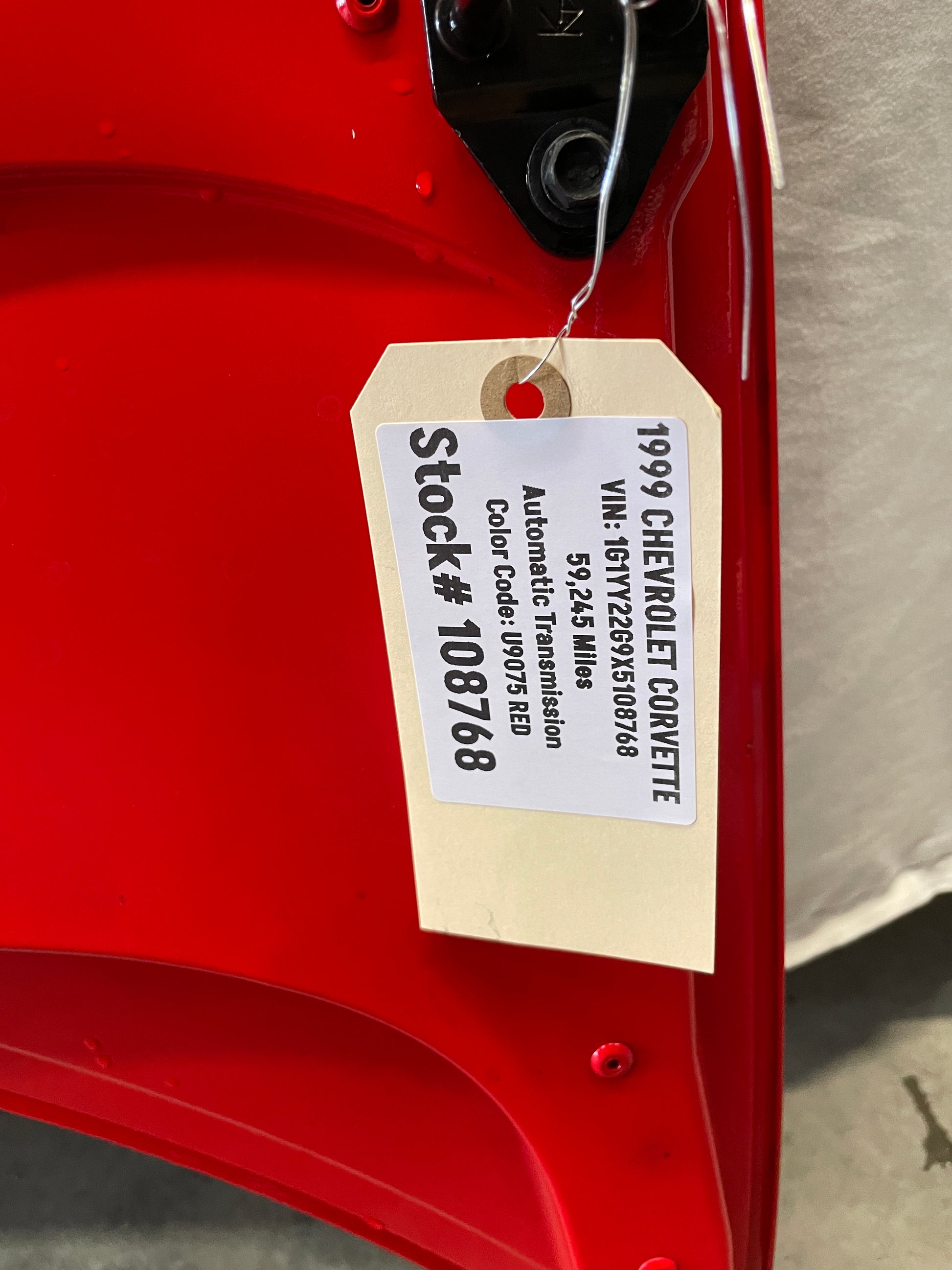 1999 Chevy C5 Corvette Hood Red OEM - Day's Parts Yard