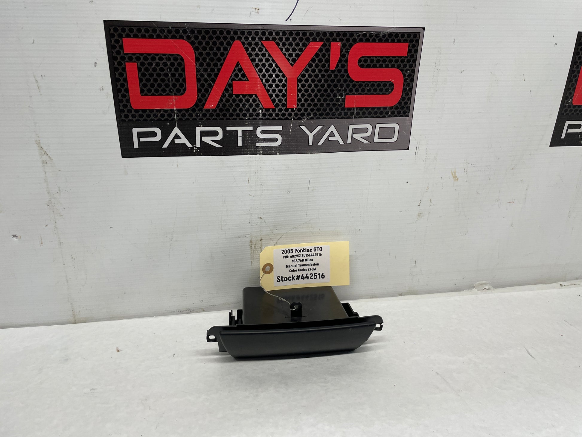 2005 Pontiac GTO Lower Radio Storage Cubby Compartment Tray OEM - Day's Parts Yard