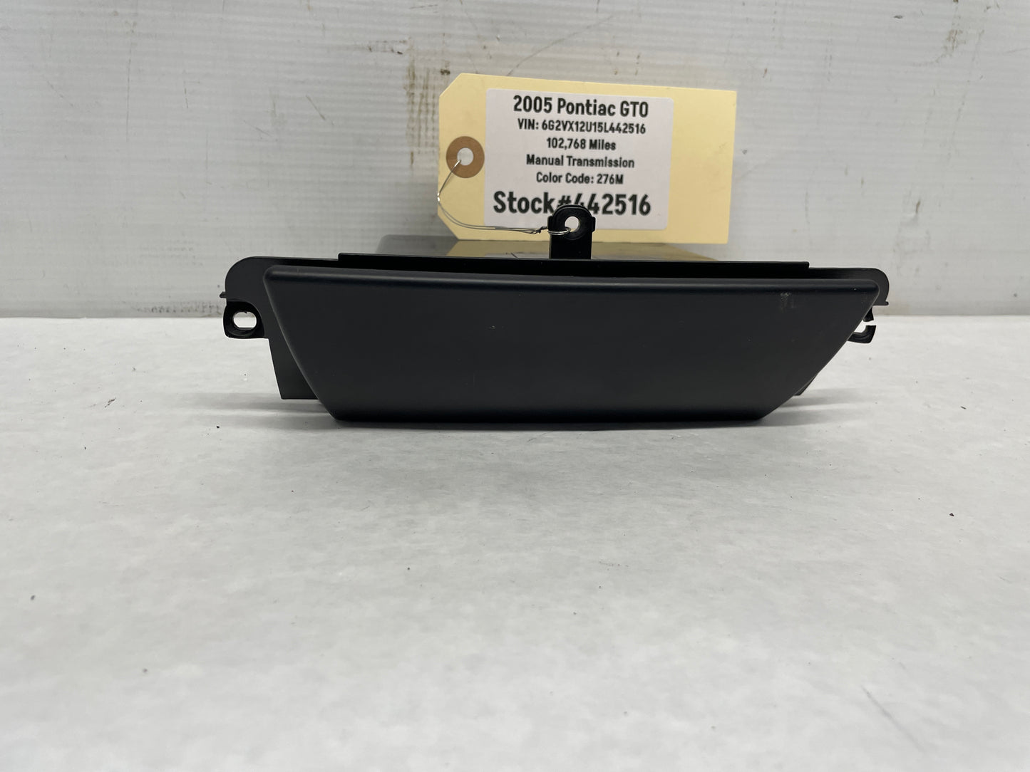 2005 Pontiac GTO Lower Radio Storage Cubby Compartment Tray OEM - Day's Parts Yard