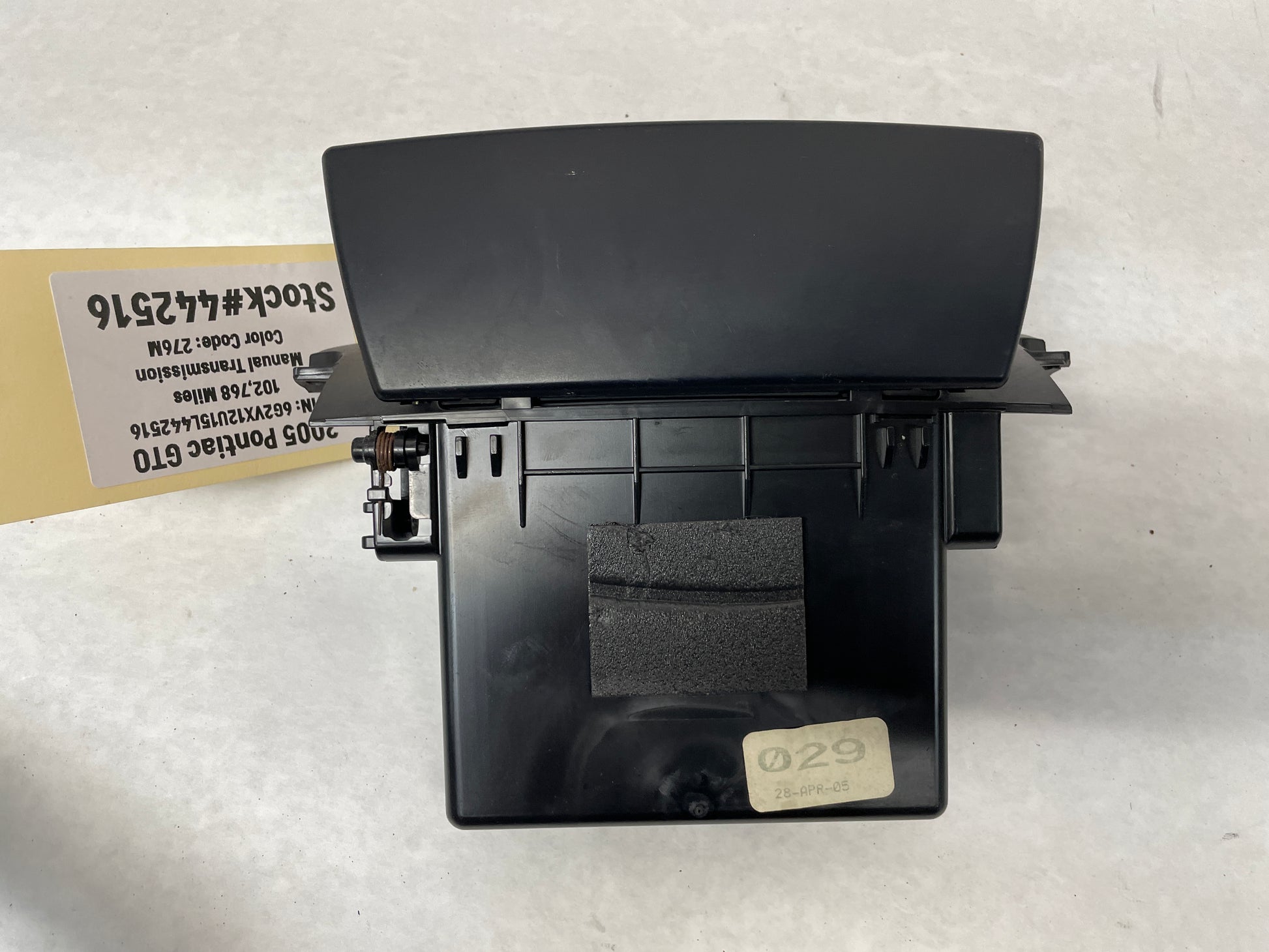 2005 Pontiac GTO Lower Radio Storage Cubby Compartment Tray OEM - Day's Parts Yard