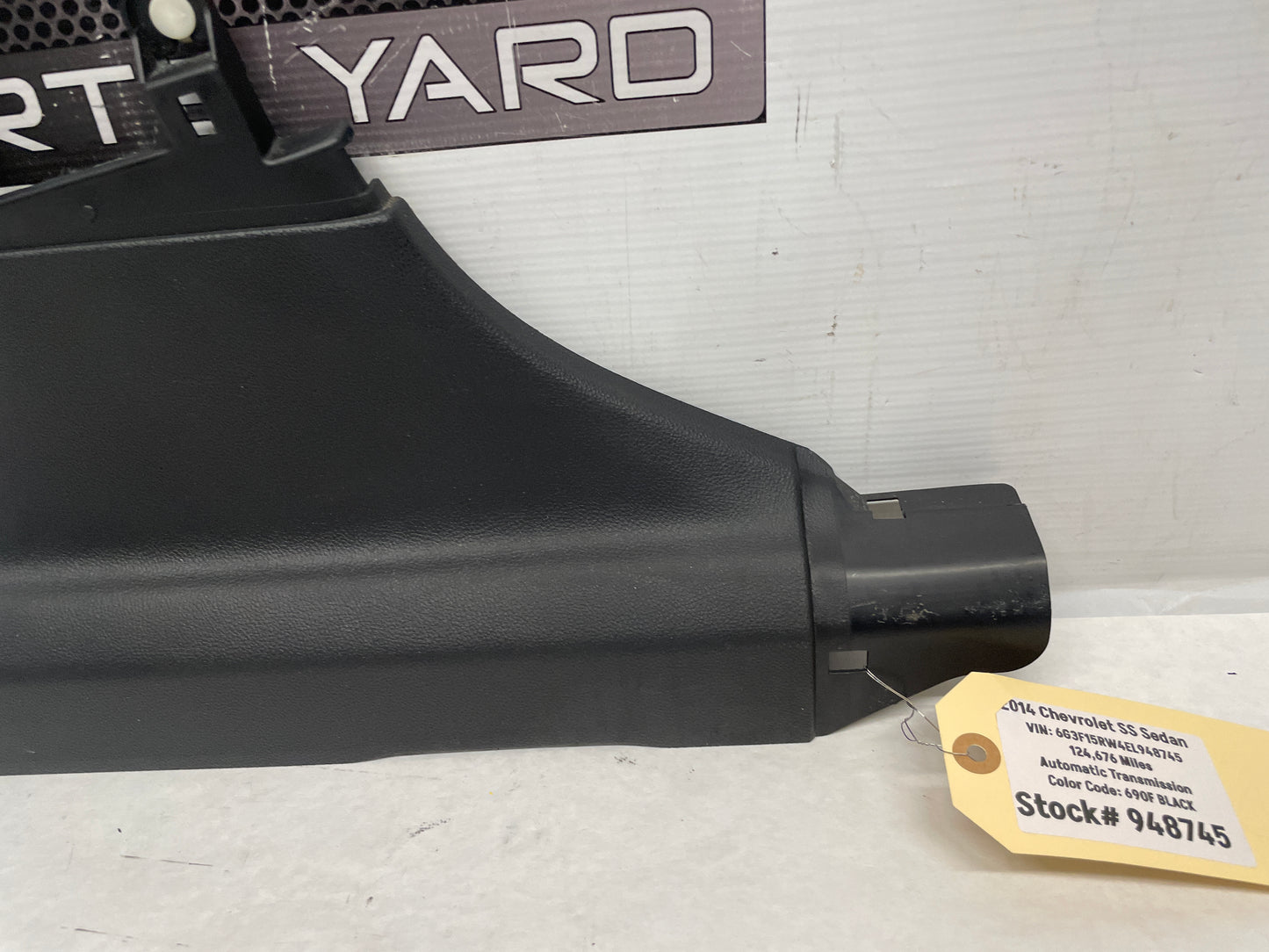 2014 Chevy SS Sedan LH Driver Lower B Pillar Carpet Retainer Trim Panel OEM