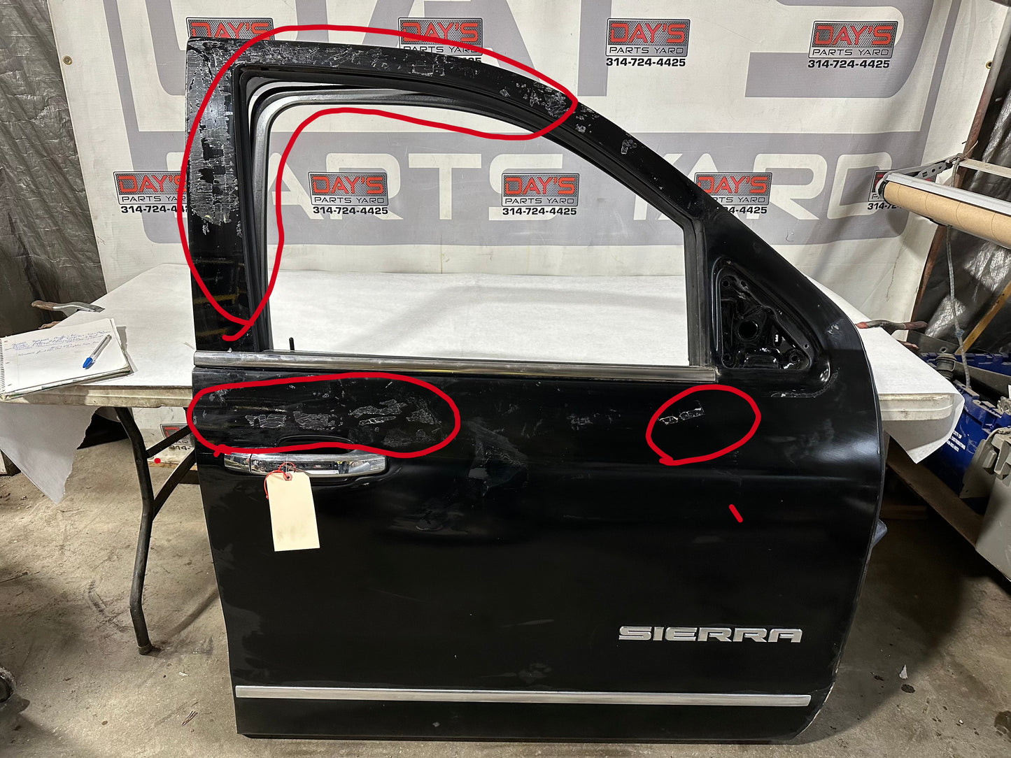 2018 GMC Sierra 1500 SLT Front RH Passenger Complete Door OEM