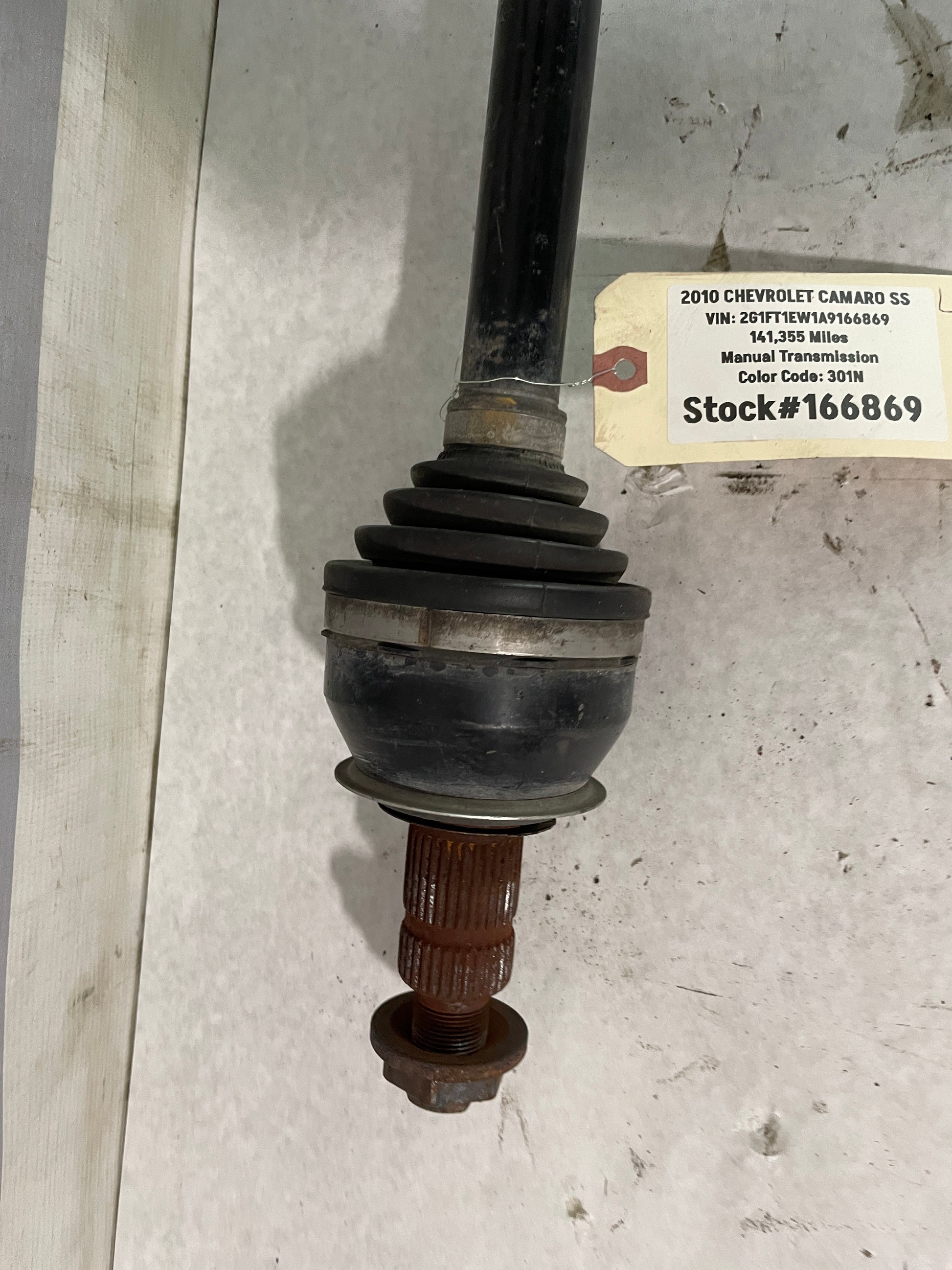 2010 Chevy Camaro SS LH Driver CV Axle Half Shaft OEM - Day's Parts Yard