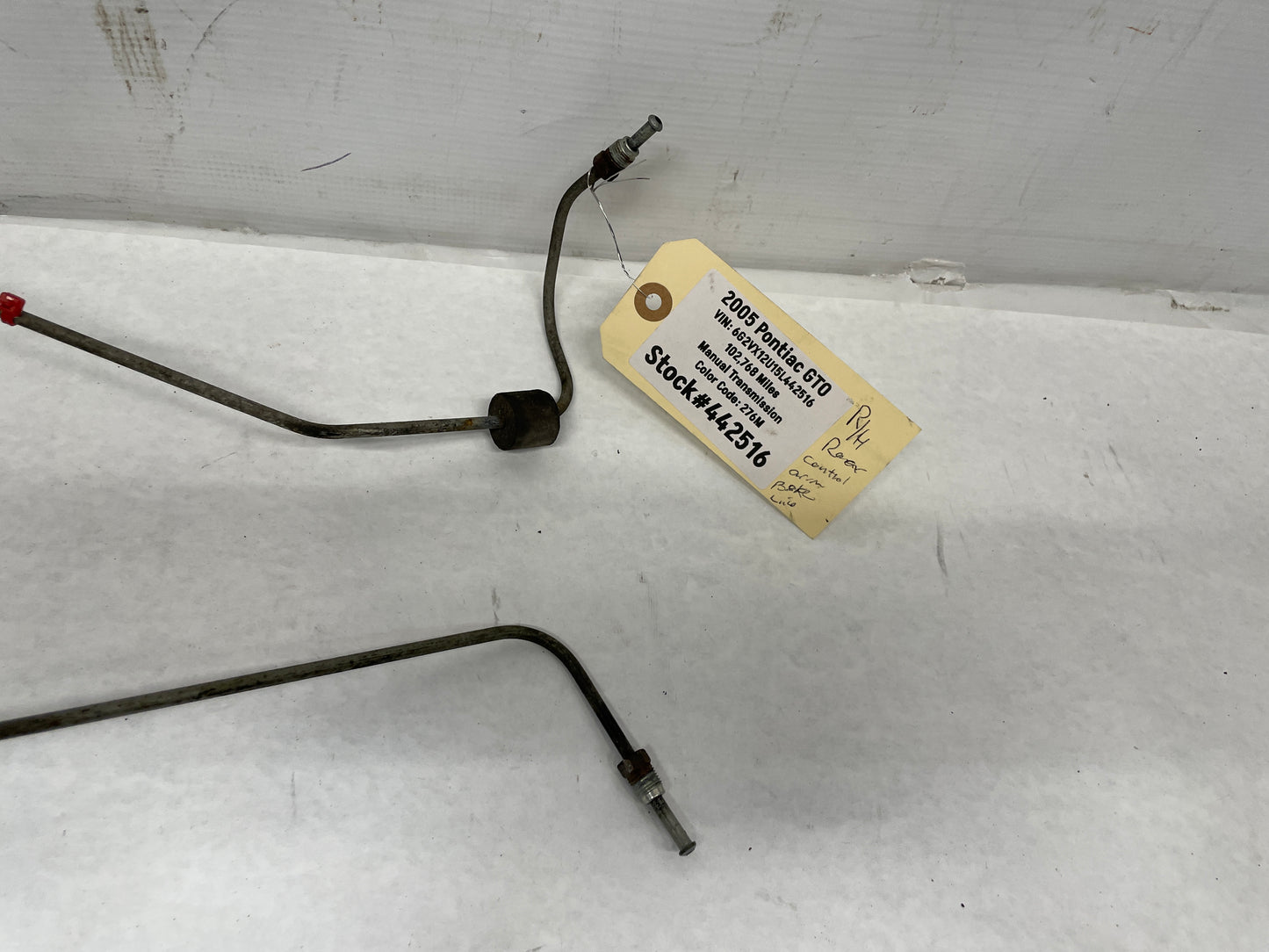 2005 Pontiac GTO RH & LH Rear Control Arm Brake Lines Hoses Tubes OEM - Day's Parts Yard