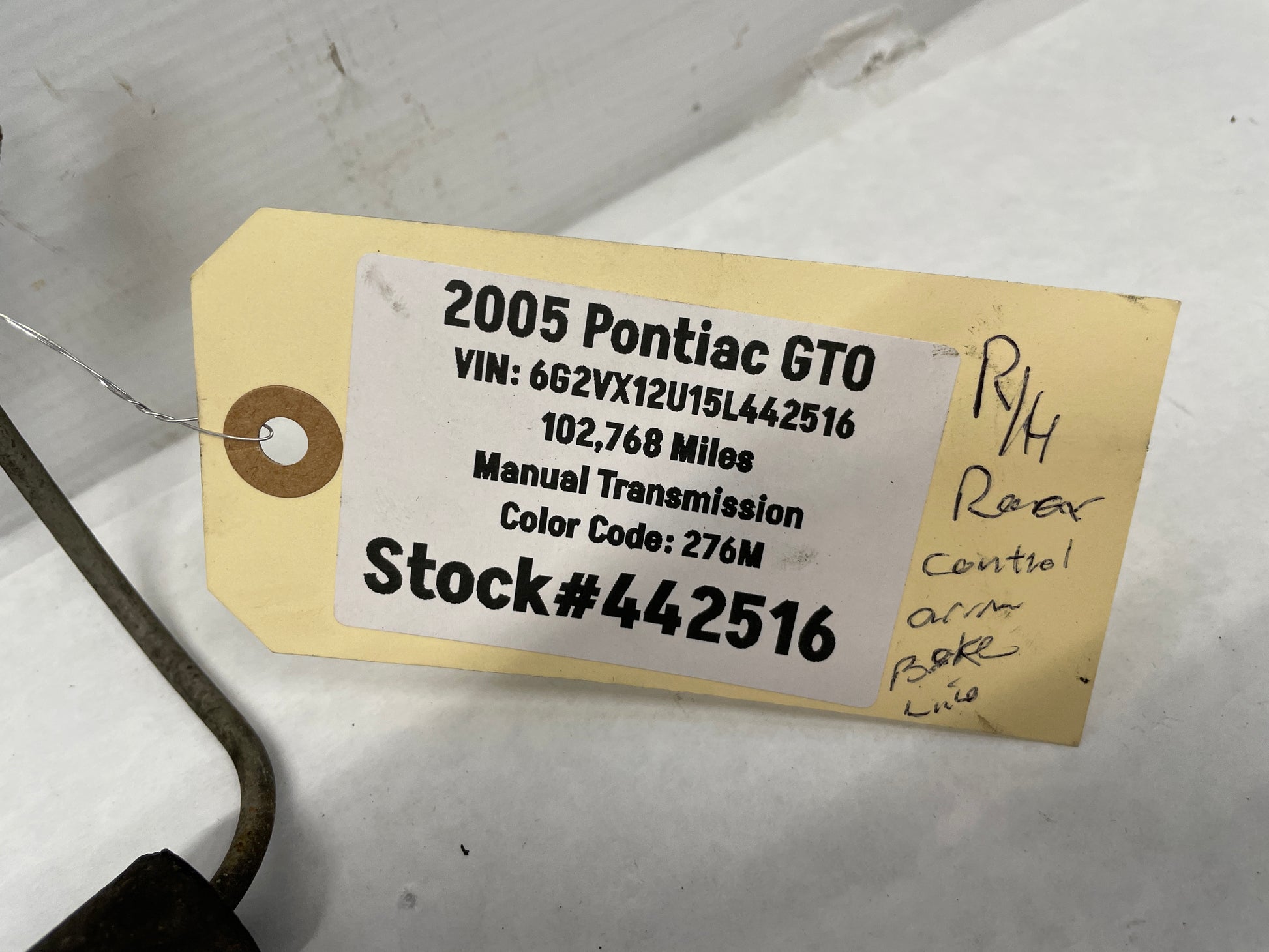 2005 Pontiac GTO RH & LH Rear Control Arm Brake Lines Hoses Tubes OEM - Day's Parts Yard