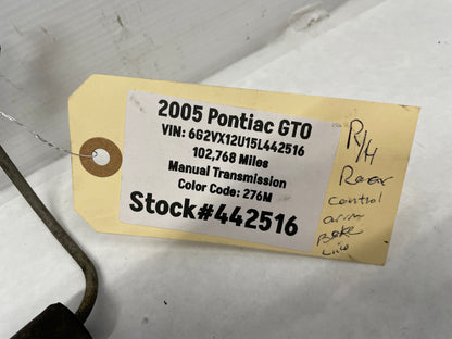 2005 Pontiac GTO RH & LH Rear Control Arm Brake Lines Hoses Tubes OEM - Day's Parts Yard