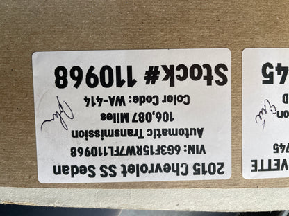 2015 Chevy SS Sedan Intake Evap Purge Valve Lines Tubes Hoses Lines OEM