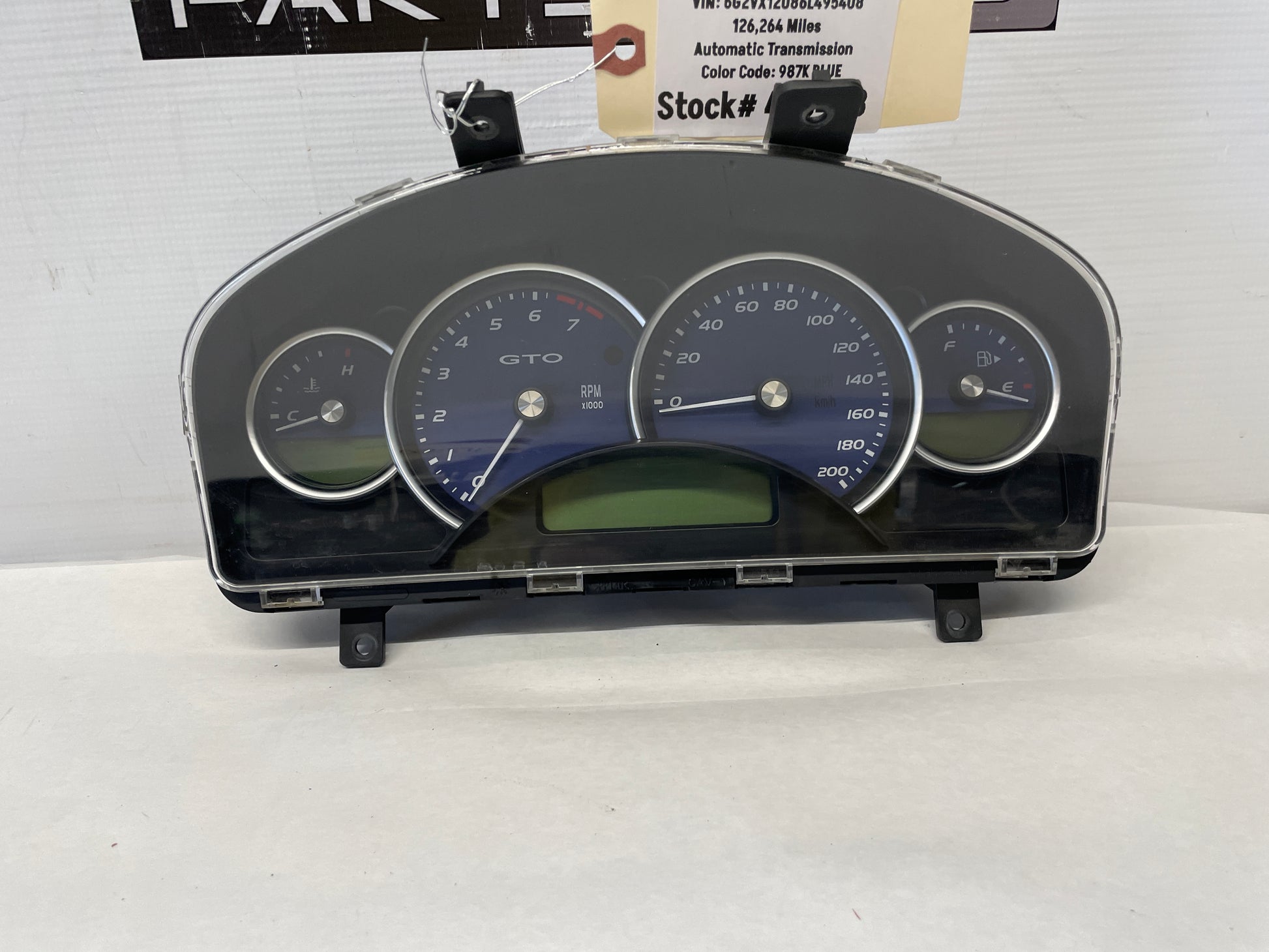 2006 Pontiac GTO Blue Gauge Cluster Speedometer OEM - Day's Parts Yard