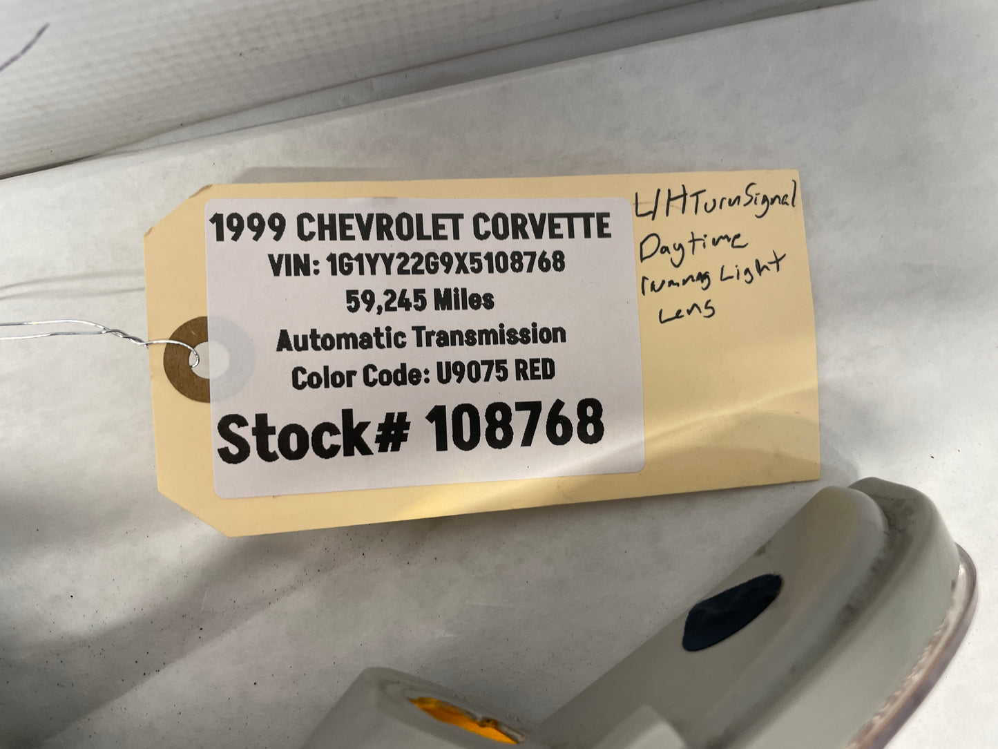 1999 Chevy C5 Corvette LH Driver Turn Signal Marker Light Lamp OEM - Day's Parts Yard