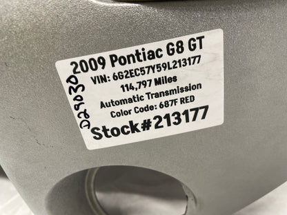 2009 Pontiac G8 GT Engine Motor V8 Cover OEM