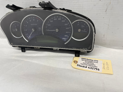 2005 Pontiac GTO Gauge Cluster Speedometer Blue OEM - Day's Parts Yard