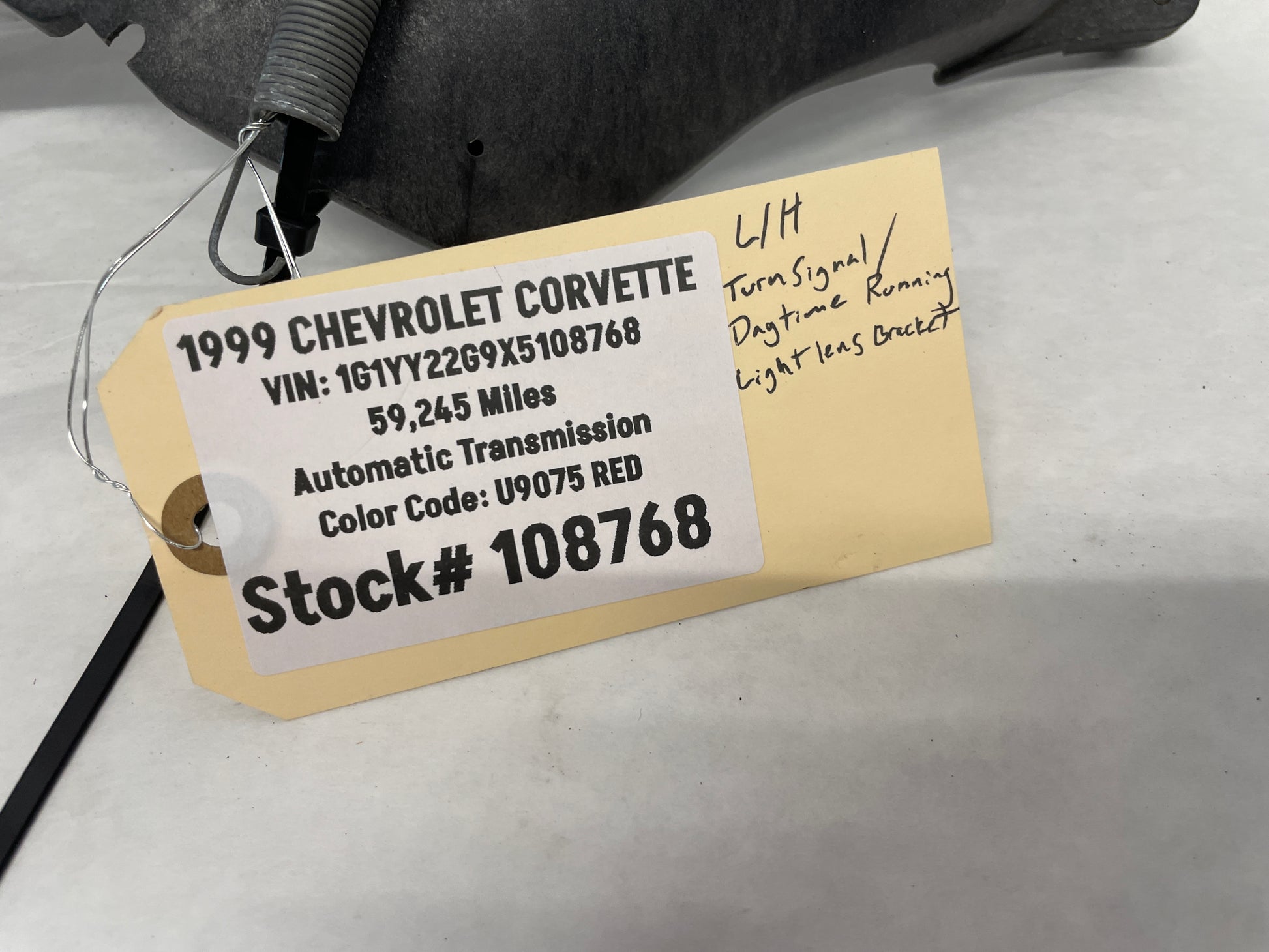 1999 Chevy C5 Corvette LH Driver Turn Signal Marker Light Lamp Bracket OEM - Day's Parts Yard