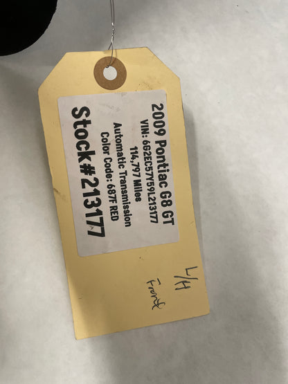 2009 Pontiac G8 GT LH Driver Front Fender Wheel Well Liner House OEM