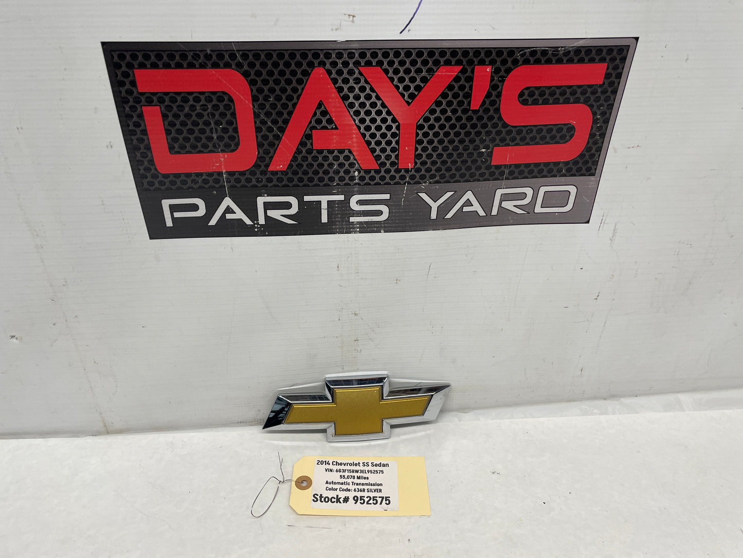 2014 Chevy SS Sedan Trunk Deck Lid Emblem OEM