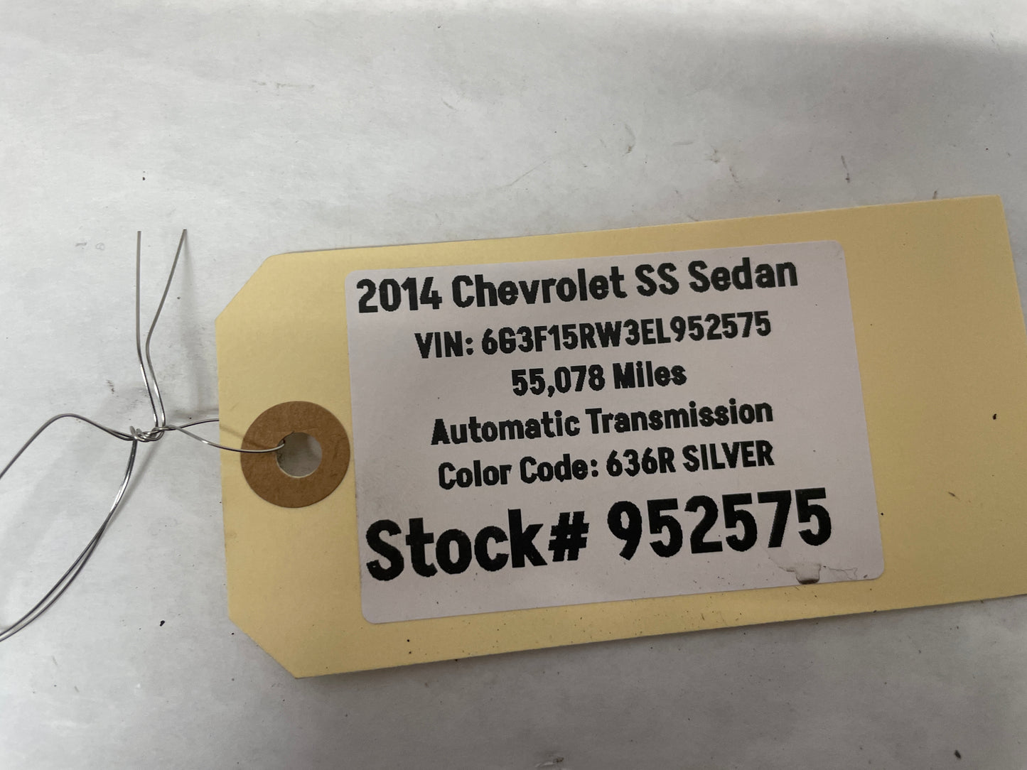 2014 Chevy SS Sedan Trunk Deck Lid Emblem OEM