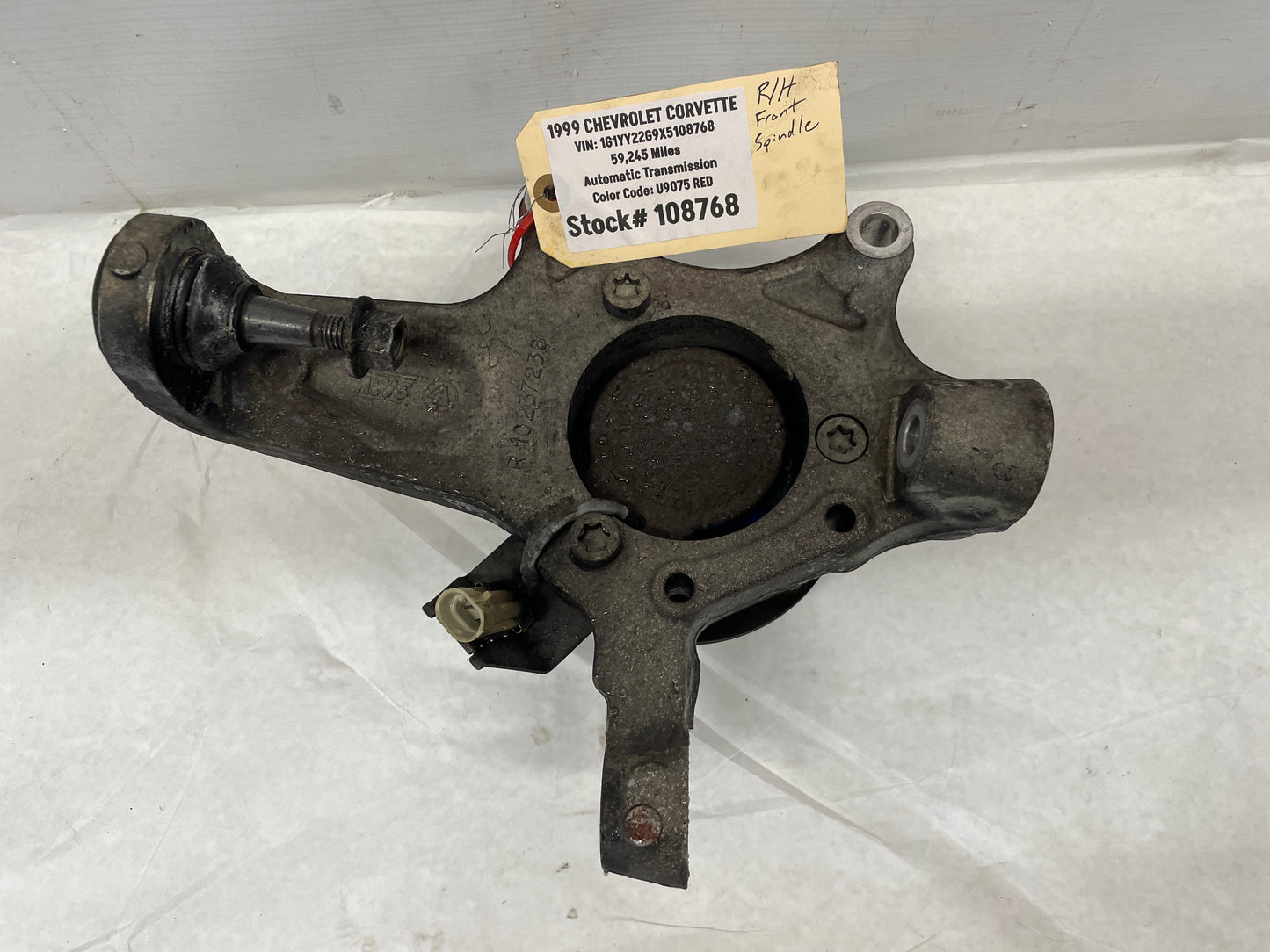 1999 Chevy C5 Corvette RH Passenger Front Suspension Spindle Knuckle Hub OEM - Day's Parts Yard