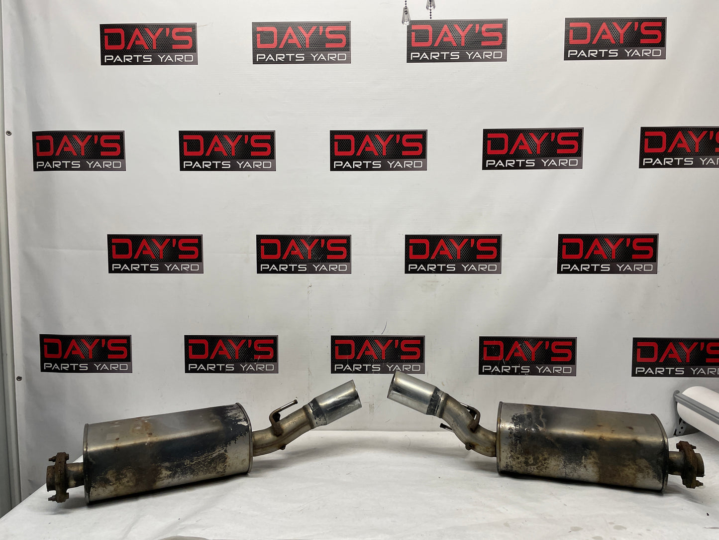 2005 Pontiac GTO RH & LH Axle Back Exhaust Mufflers Factory OEM - Day's Parts Yard