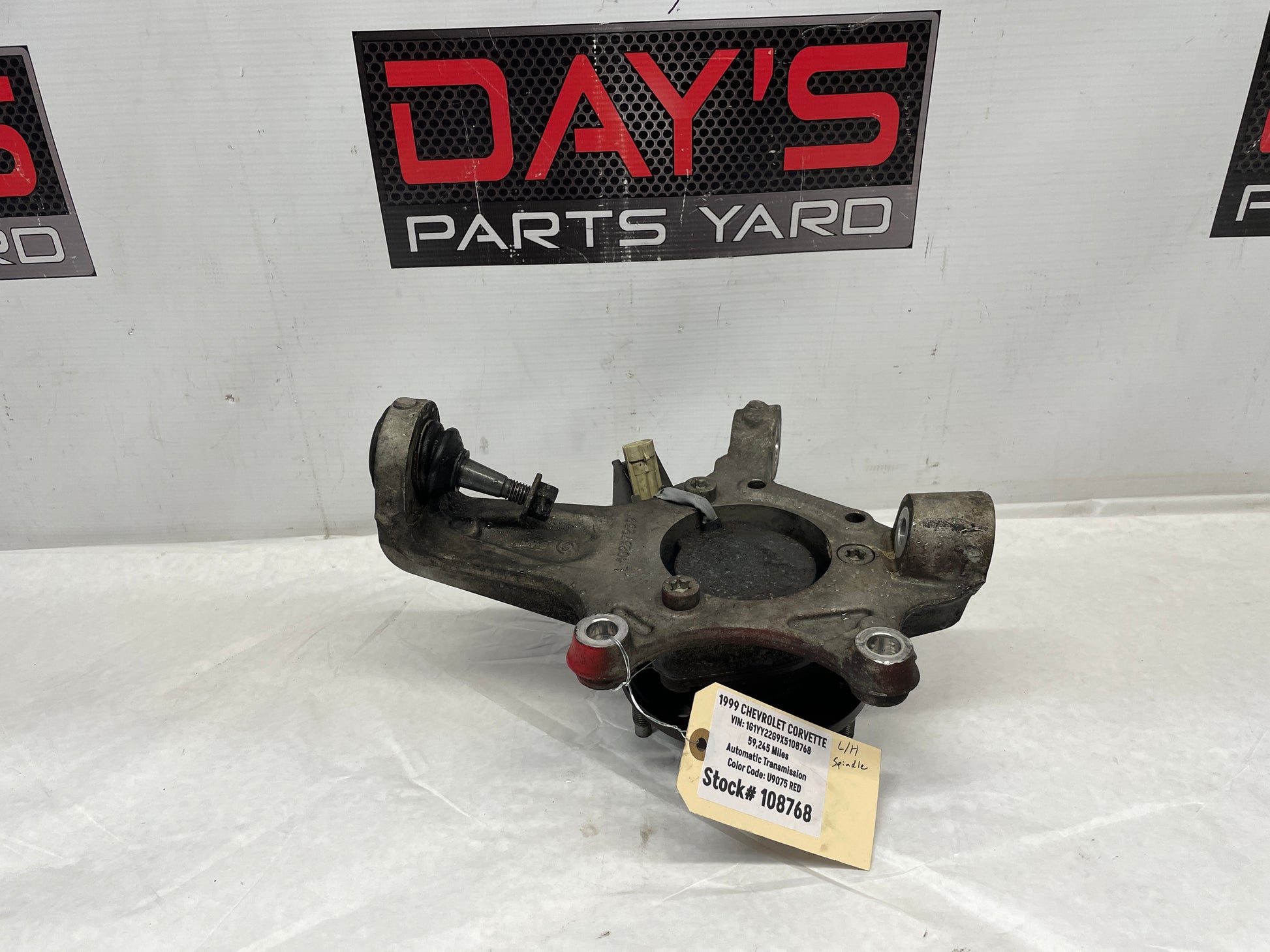 1999 Chevy C5 Corvette LH Driver Front Suspension Spindle Knuckle Hub OEM - Day's Parts Yard