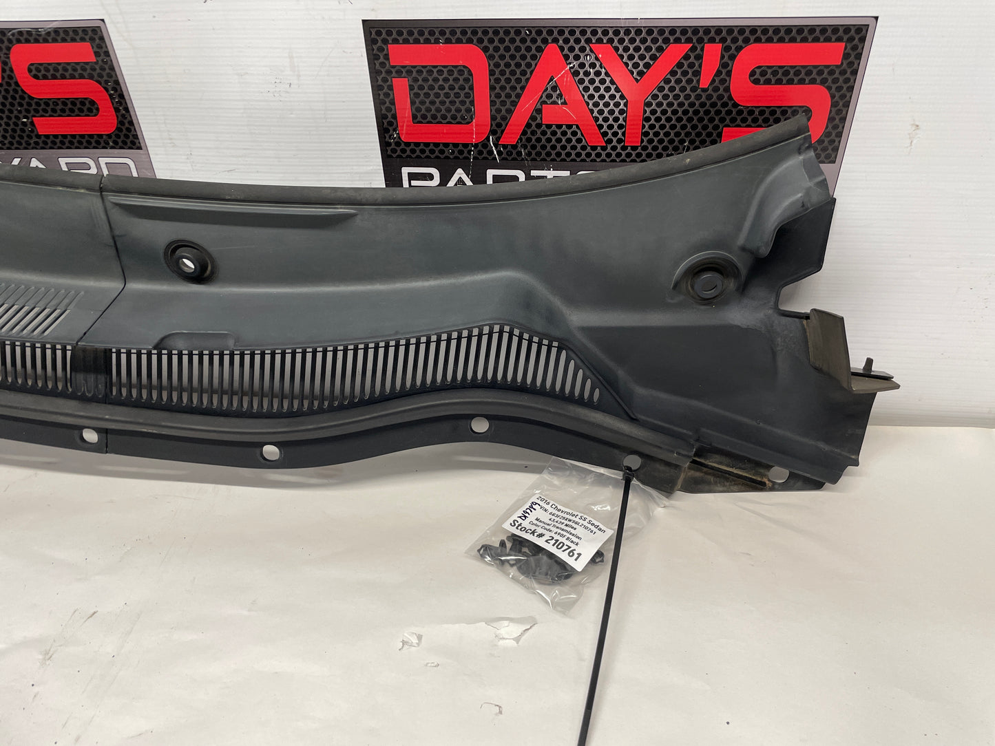 2017 Chevy SS Sedan Windshield Wiper Cowl OEM - Day's Parts Yard