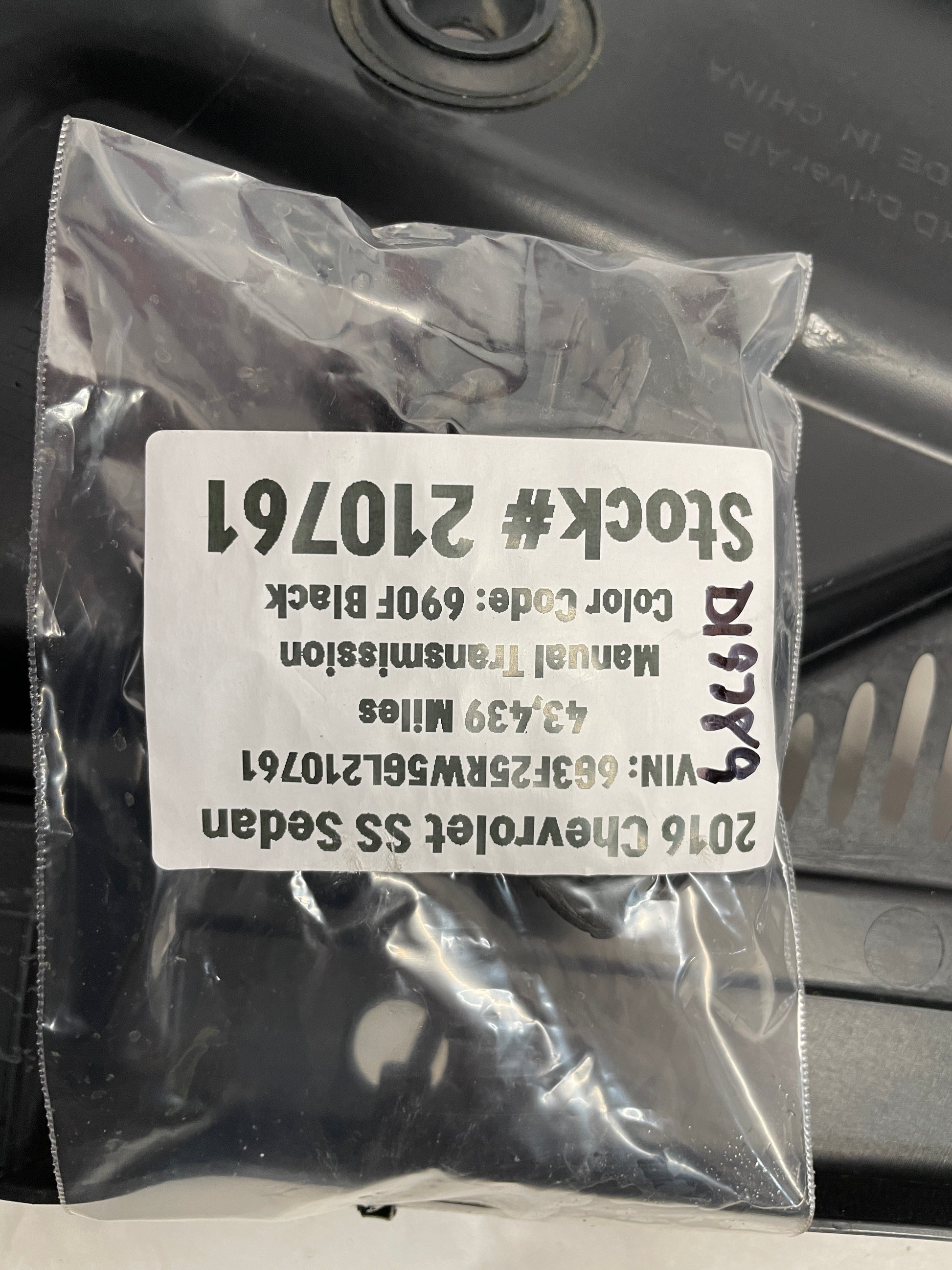 2017 Chevy SS Sedan Windshield Wiper Cowl OEM - Day's Parts Yard
