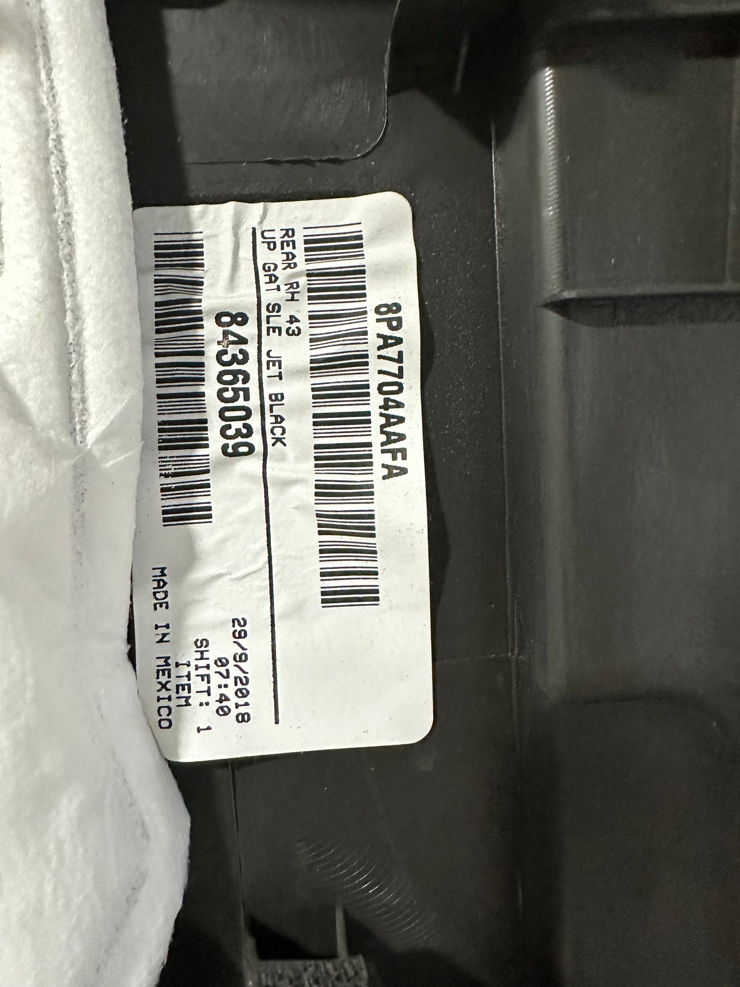 2018 GMC Sierra 1500 SLT Rear RH Passenger Door Panel OEM