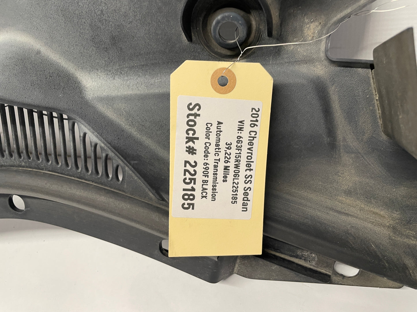 2016 Chevy SS Sedan Windshield Wiper Cowl OEM - Day's Parts Yard