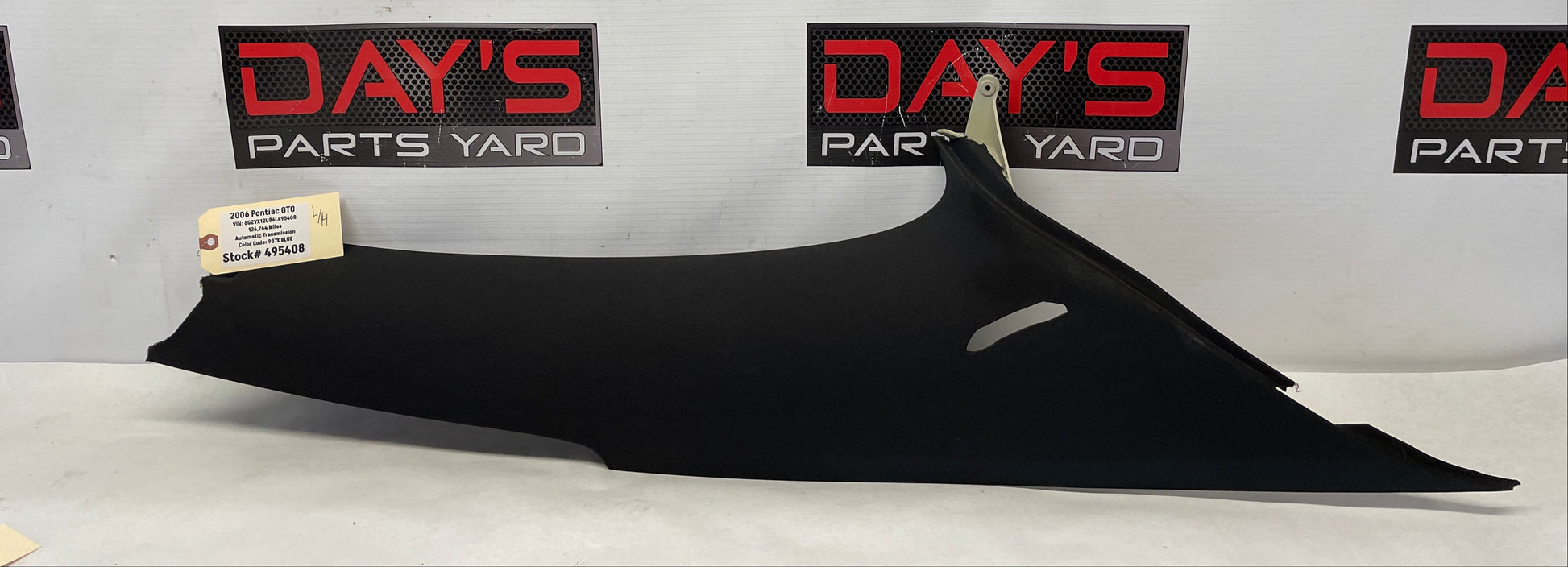 2006 Pontiac GTO LH Driver Rear C Pillar Seat Belt Cover Trim Panel OEM - Day's Parts Yard