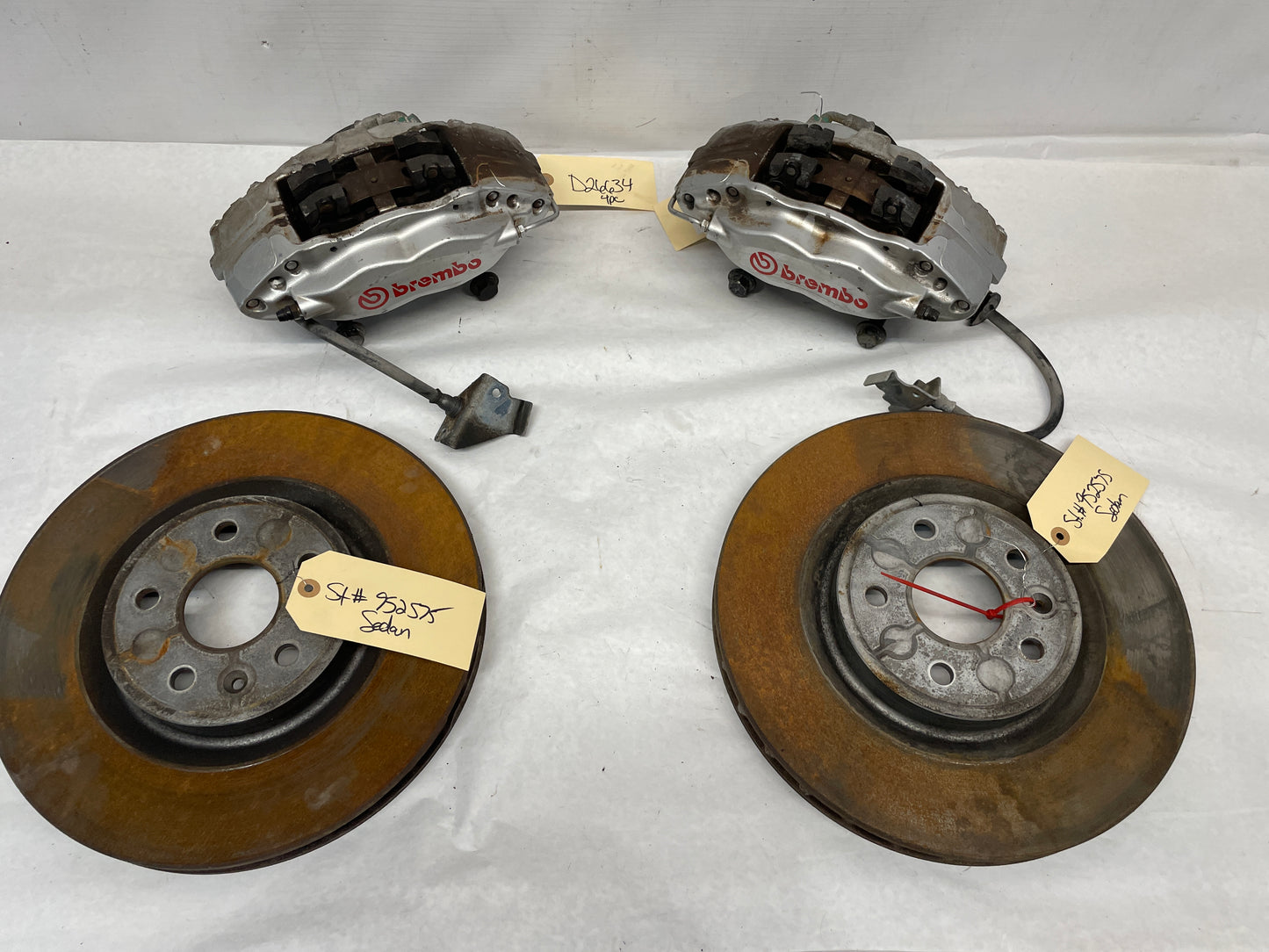 2014 Chevy SS Sedan Front Brembo Brake Calipers & Rotors OEM
