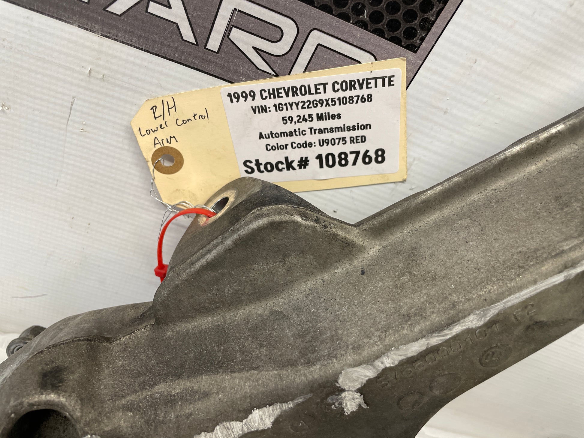 1999 Chevy C5 Corvette RH Passenger Front Suspension Lower Control Arm OEM - Day's Parts Yard