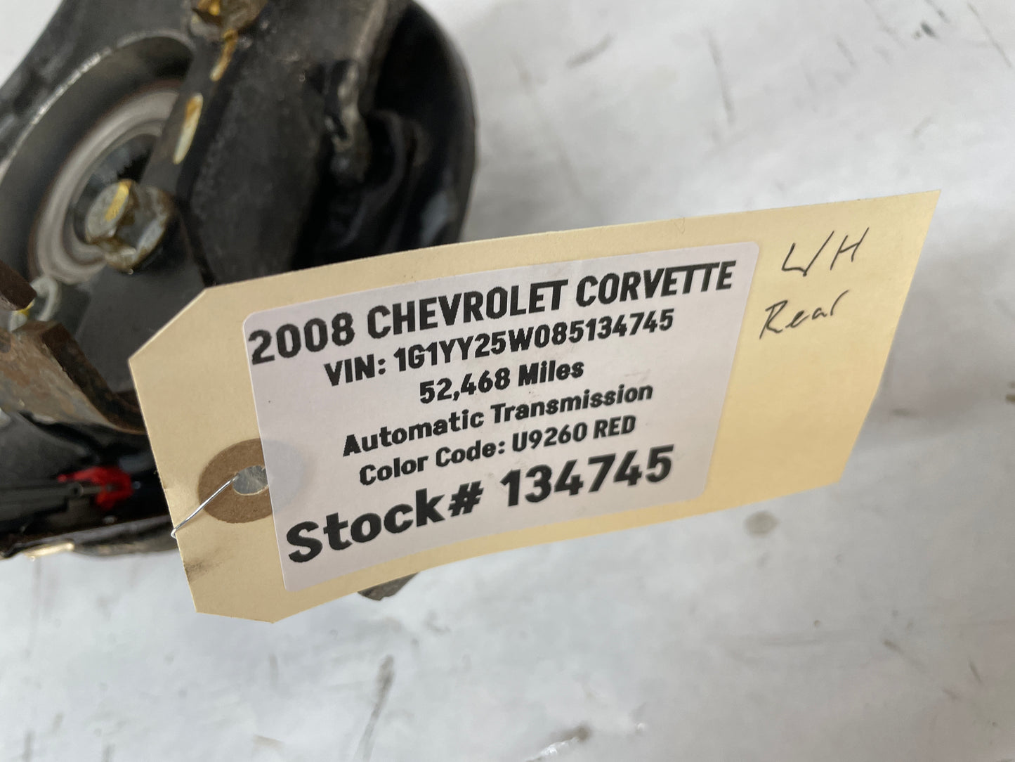 2008 Chevy C6 Corvette LH Driver Rear Suspension Spindle Knuckle Hub Wheel Bearing OEM