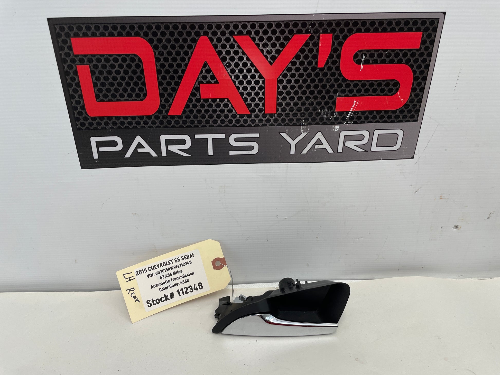 2015 Chevy SS Sedan Rear LH Driver Interior Door Handle OEM - Day's Parts Yard